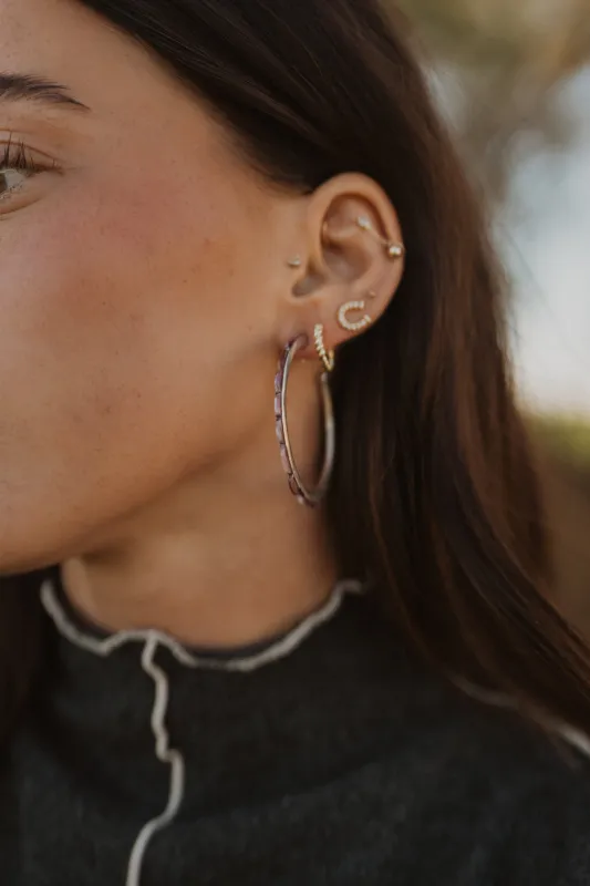 Plum Hoops sold by Goldie Lew