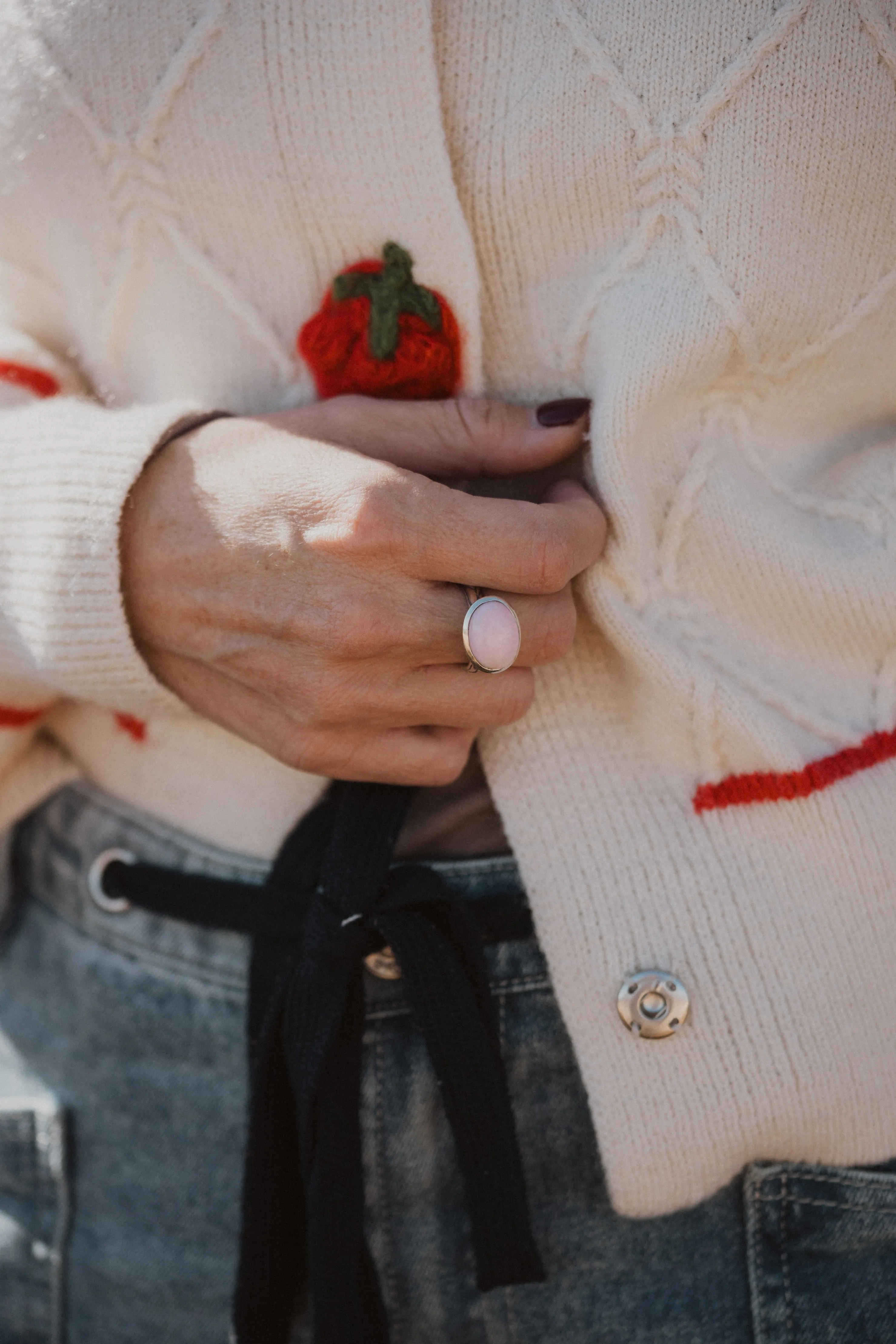 Soho Ring | Pink Opal sold by Goldie Lew product image thumbnail 2
