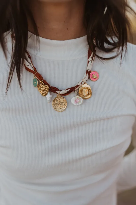 Diamond Rust Charm Necklace sold by Goldie Lew