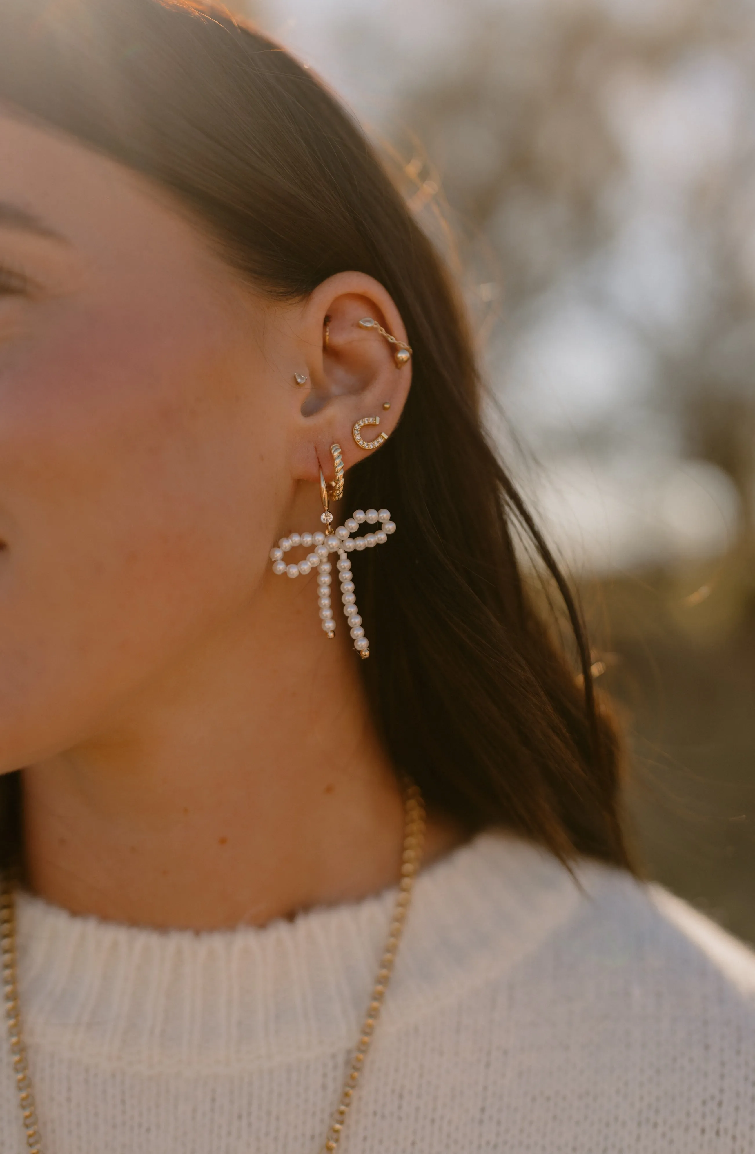 Bow + Glow Earrings sold by Goldie Lew product image thumbnail 3