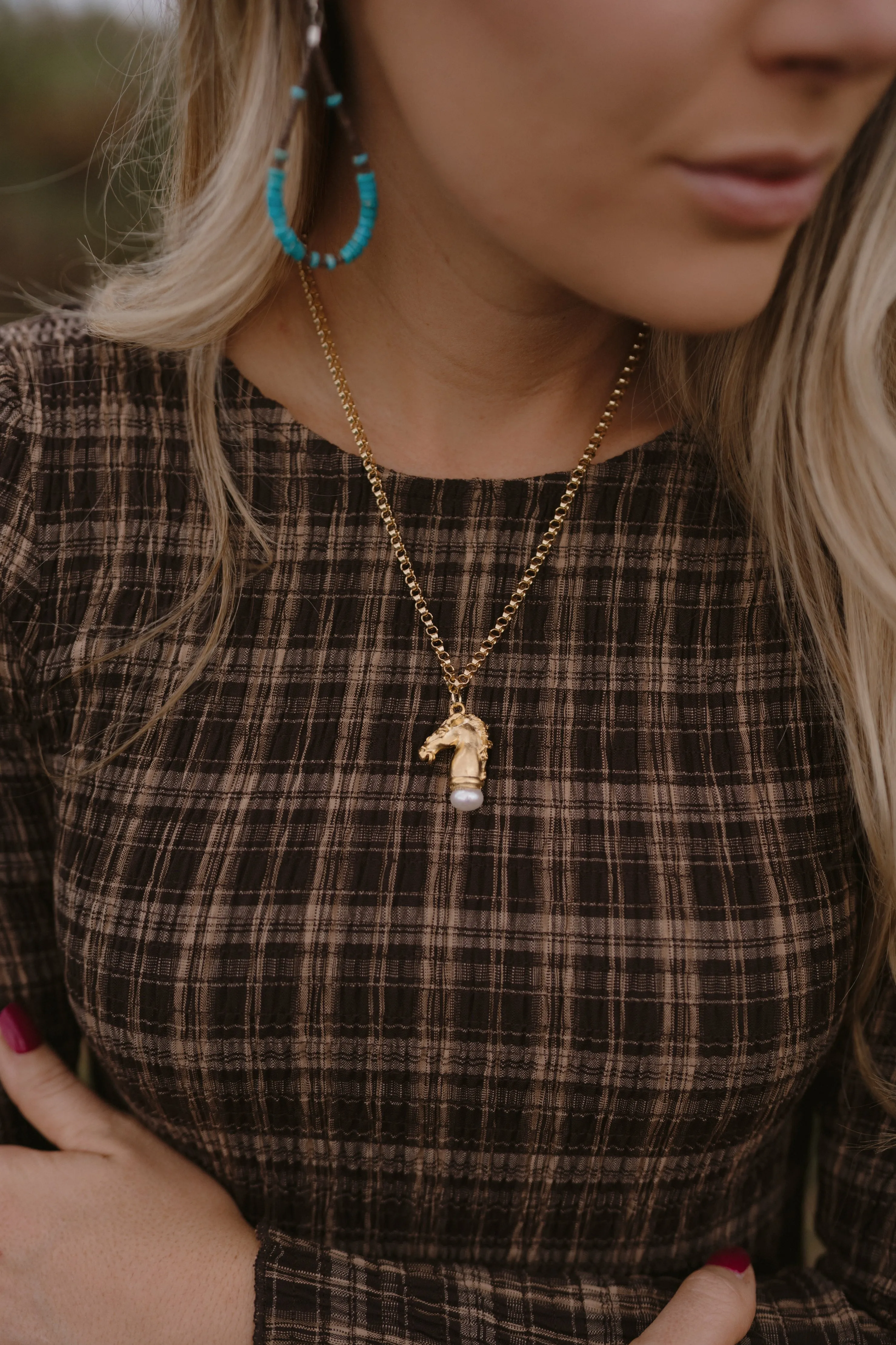 Golden Knight Necklace sold by Goldie Lew