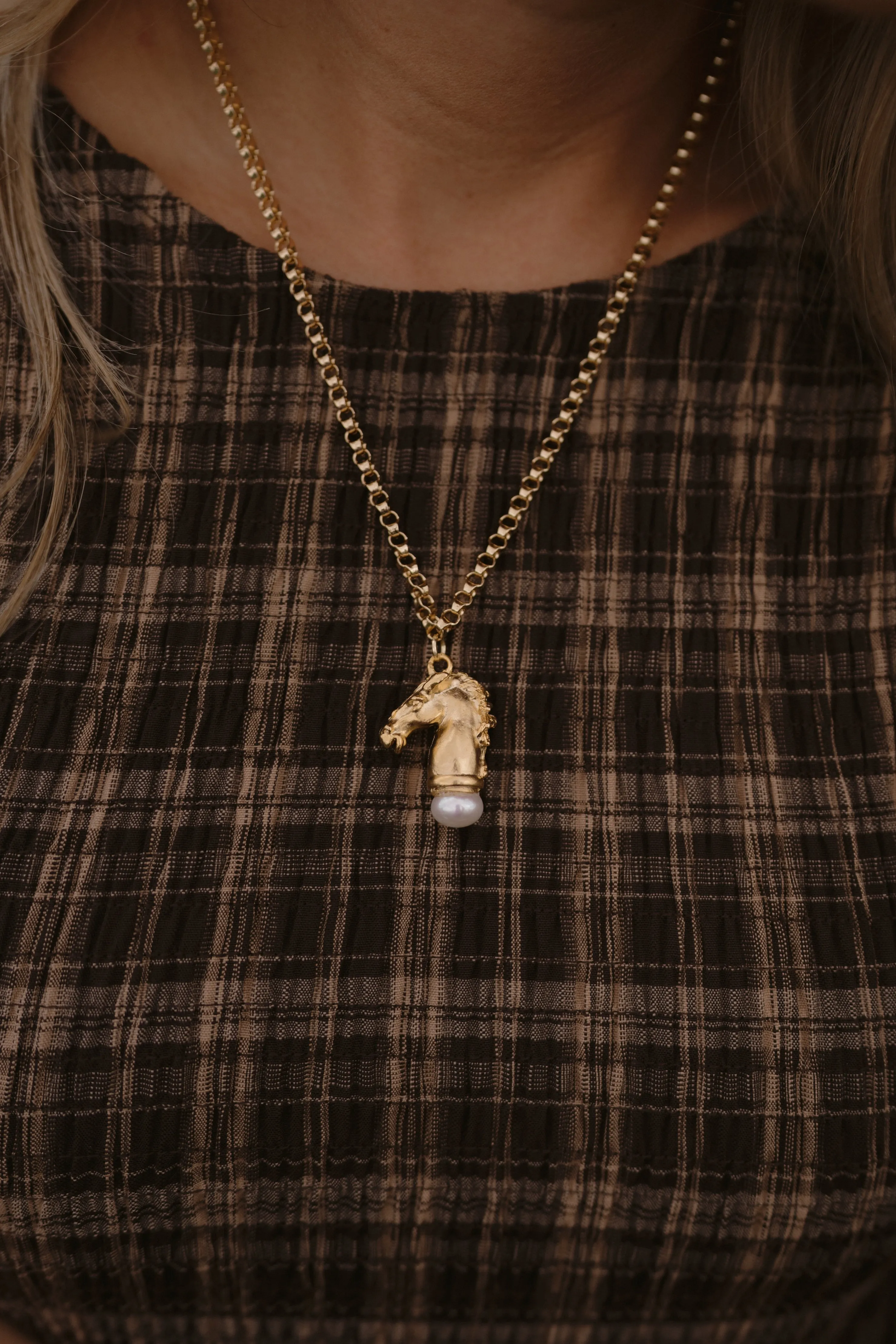 Golden Knight Necklace sold by Goldie Lew product image thumbnail 3