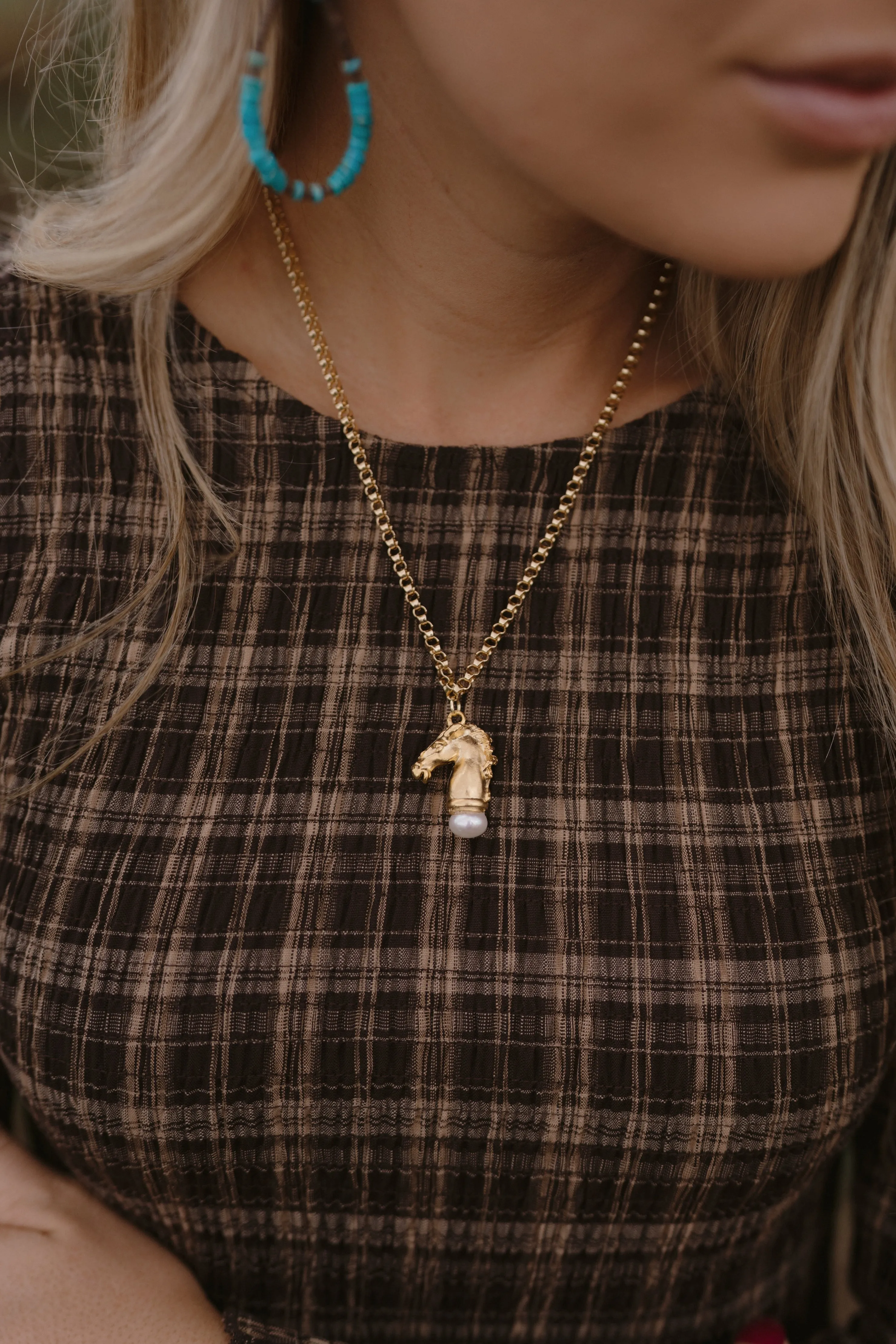 Golden Knight Necklace sold by Goldie Lew product image thumbnail 2