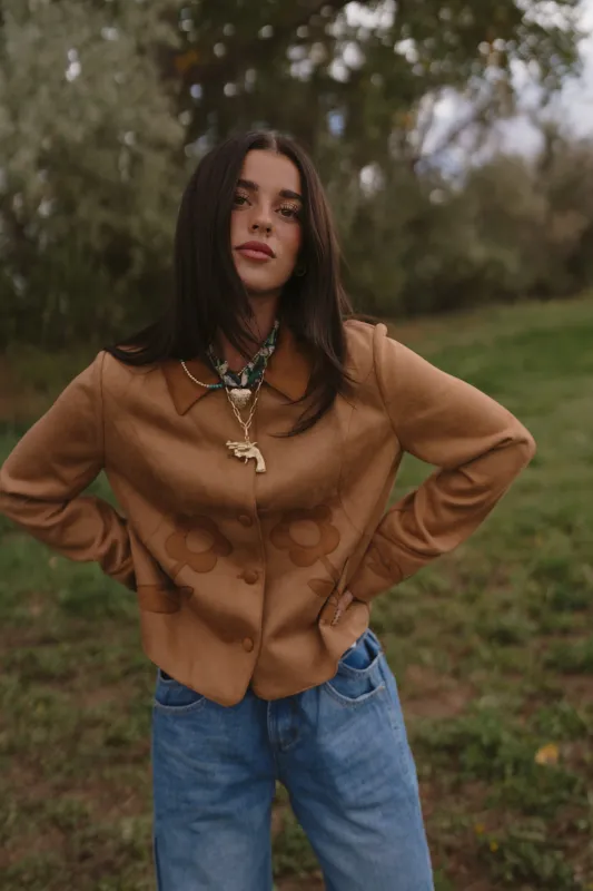 Suede Flowers Jacket sold by Goldie Lew