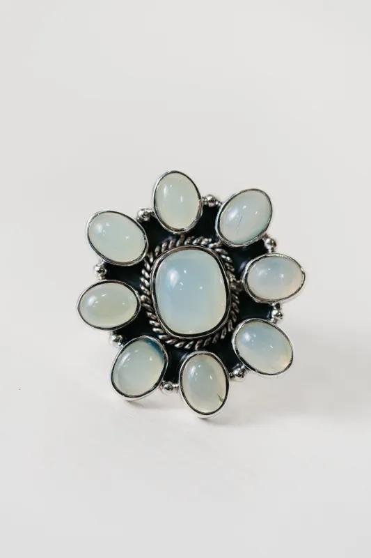 Lamont Ring | Aqua Chalcedony sold by Goldie Lew