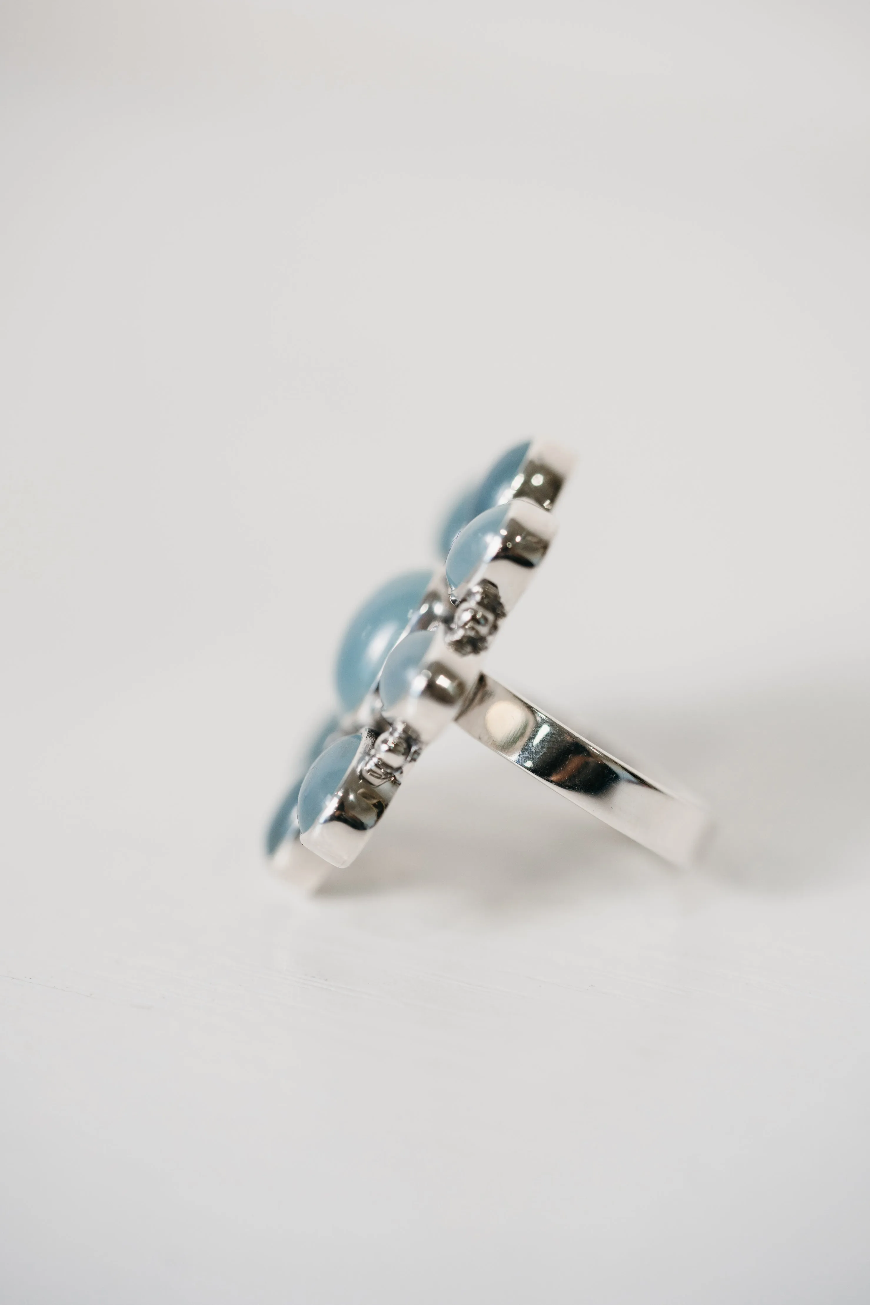 Lamont Ring | Aqua Chalcedony sold by Goldie Lew product image thumbnail 3