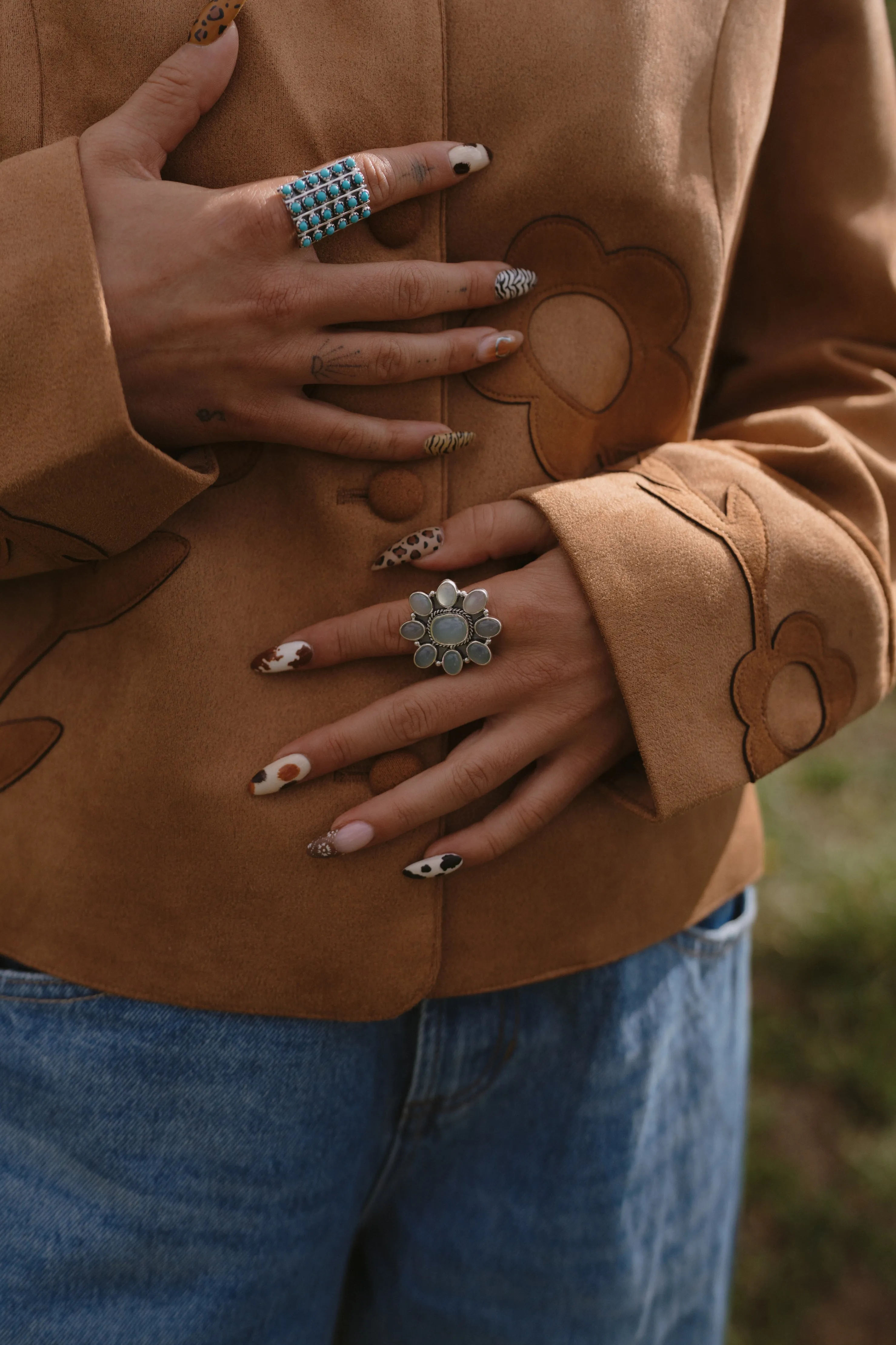 Lamont Ring | Aqua Chalcedony sold by Goldie Lew product image thumbnail 2