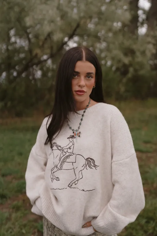 Run Away Cowboy Sweater sold by Goldie Lew