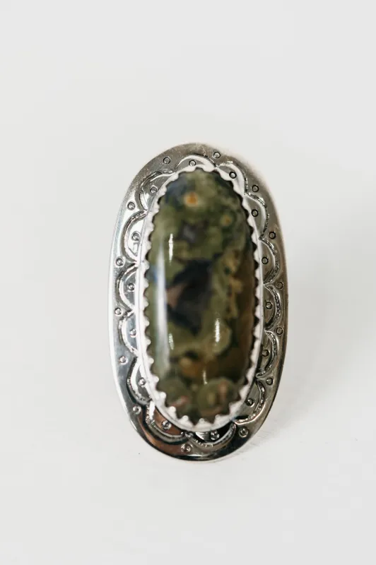 Sojourner Ring | Rainforest Jasper sold by Goldie Lew