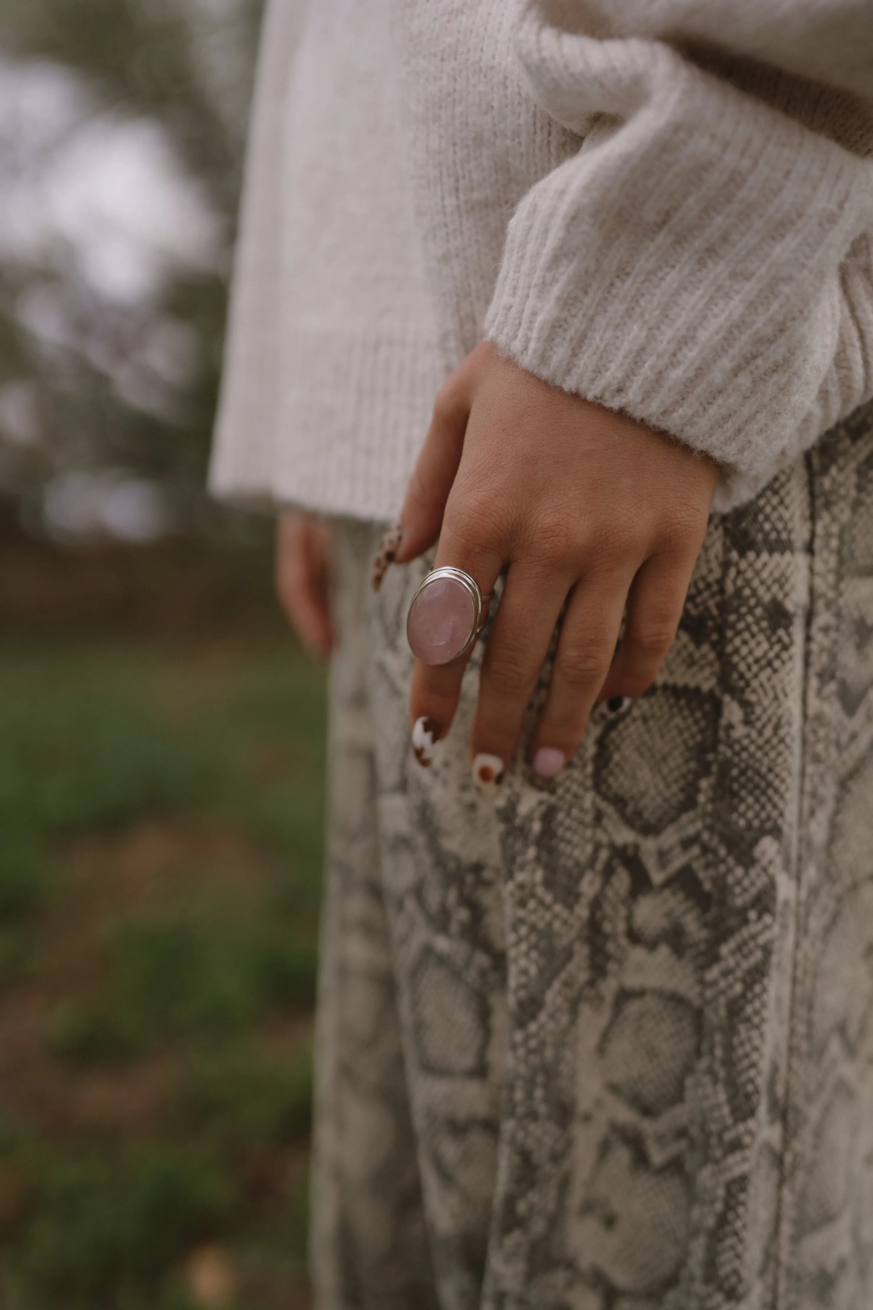 Rosemead Ring | Rose Quartz sold by Goldie Lew product image thumbnail 2