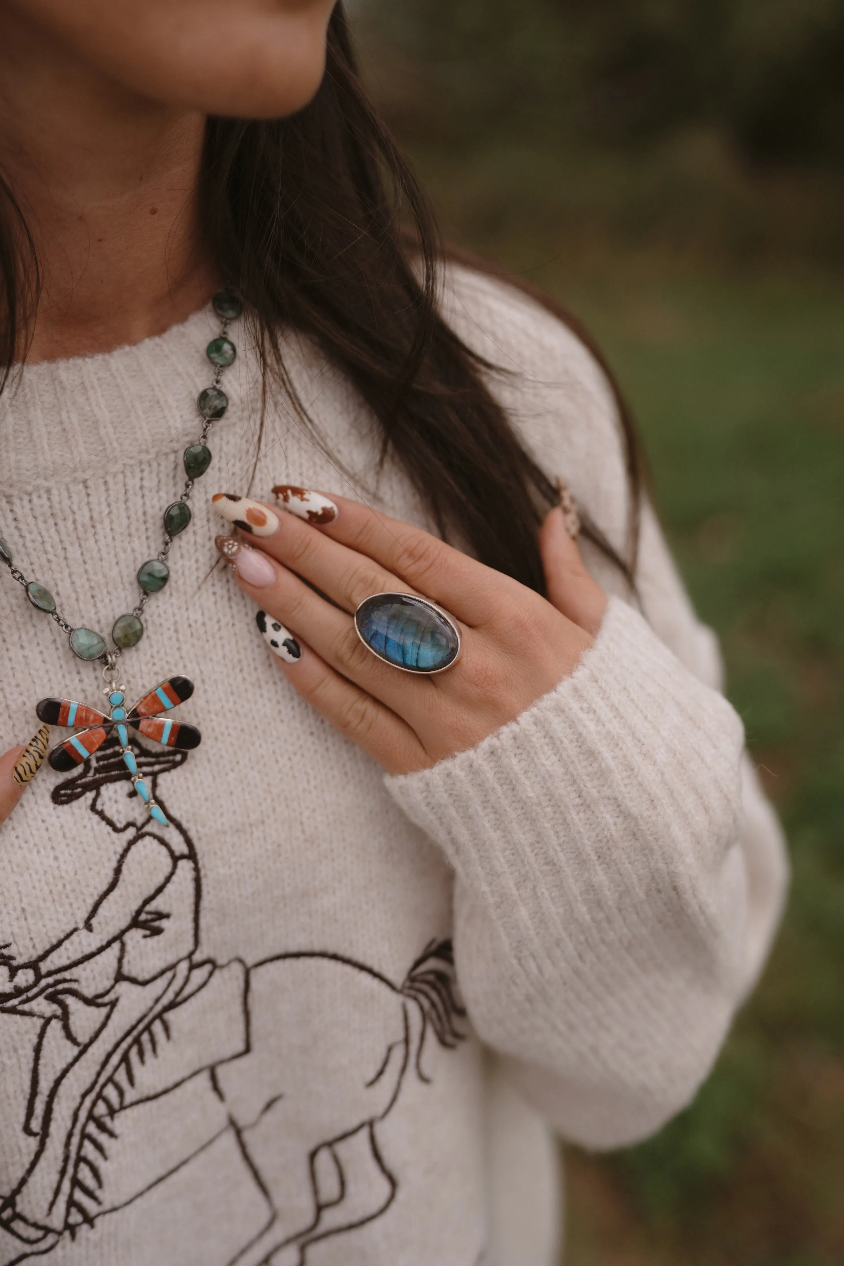Winnifred Ring | Labradorite sold by Goldie Lew product image thumbnail 2