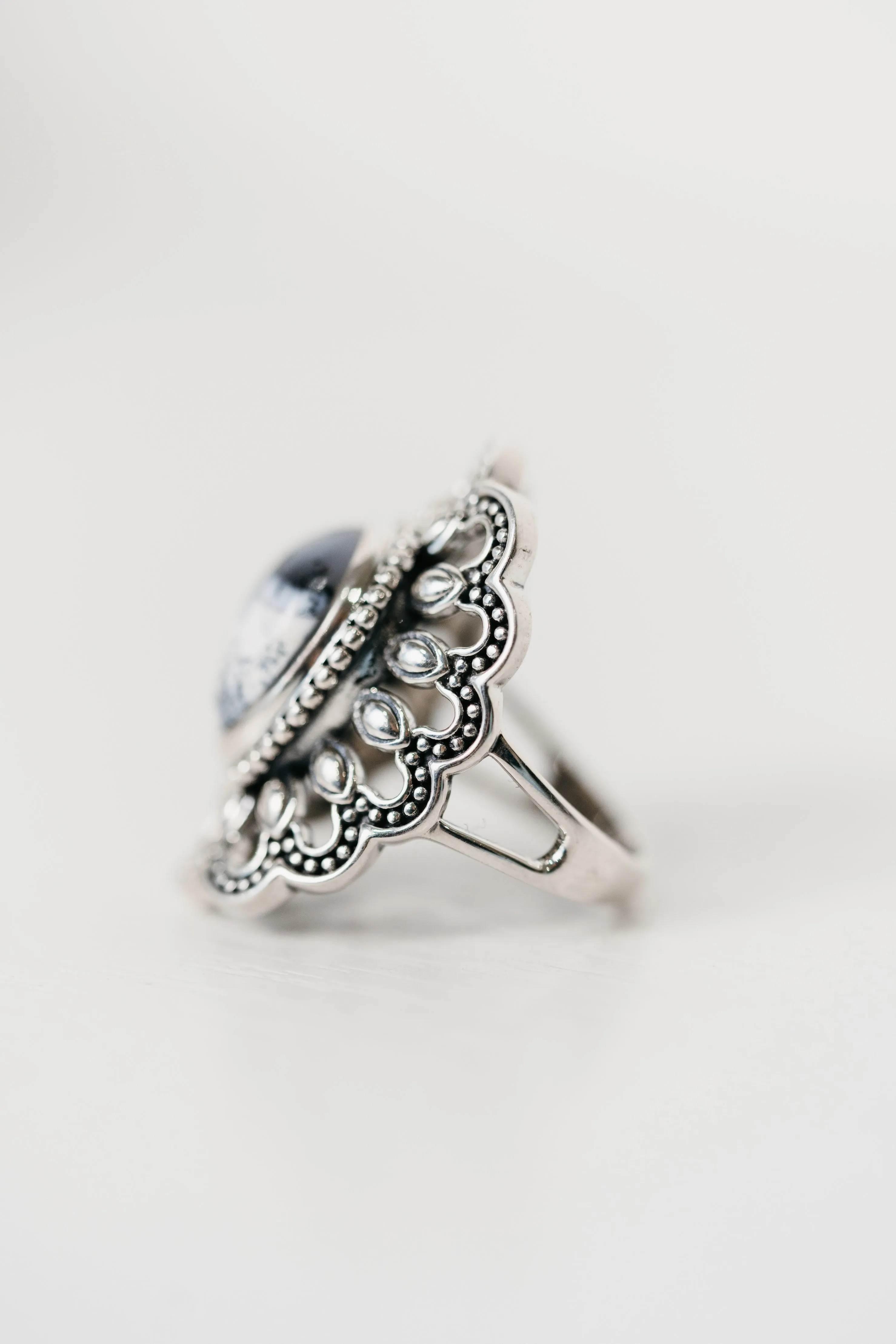 Amantha Ring | Dendritic Opal sold by Goldie Lew product image thumbnail 4