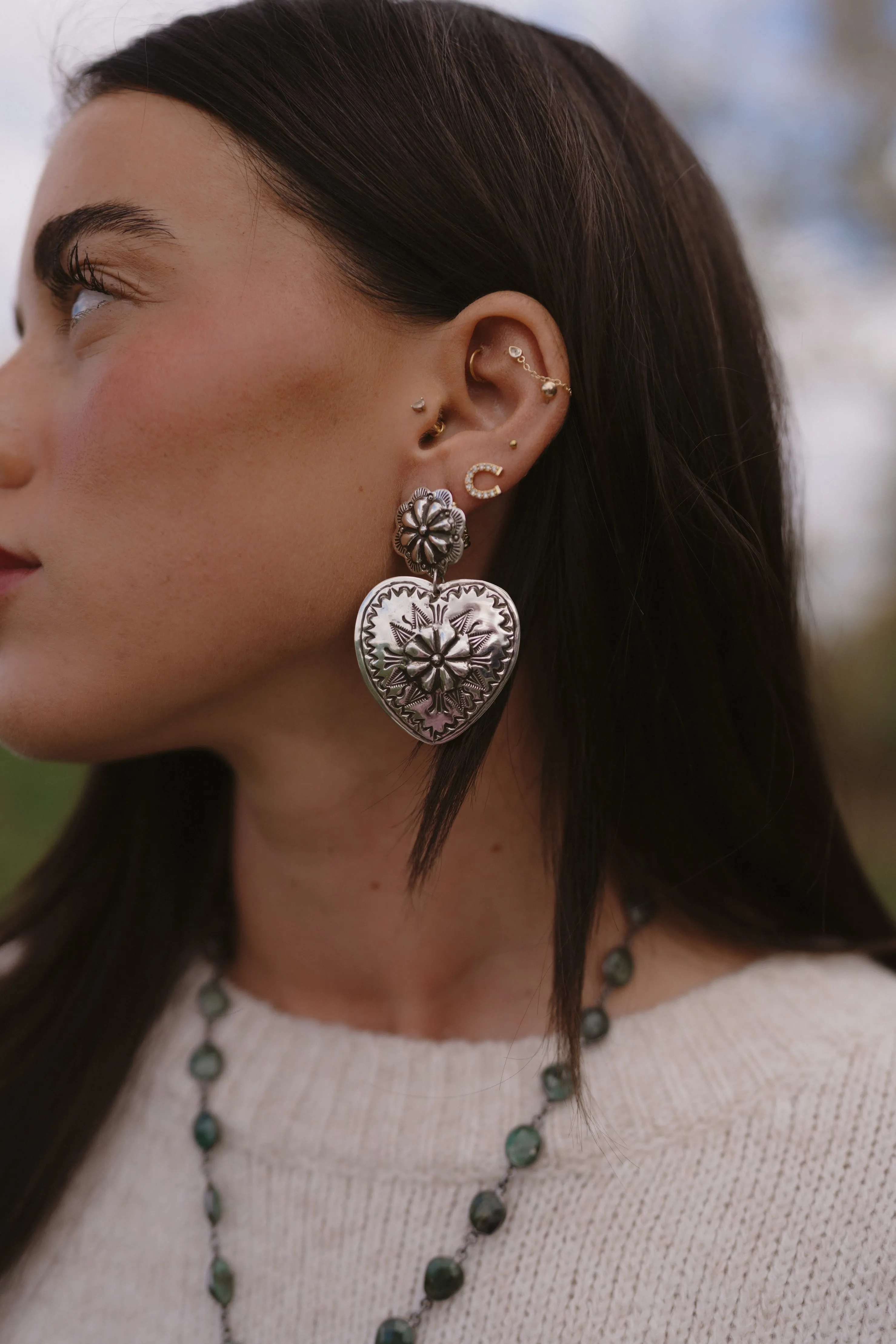 Cross Your Heart Earrings sold by Goldie Lew product image thumbnail 2