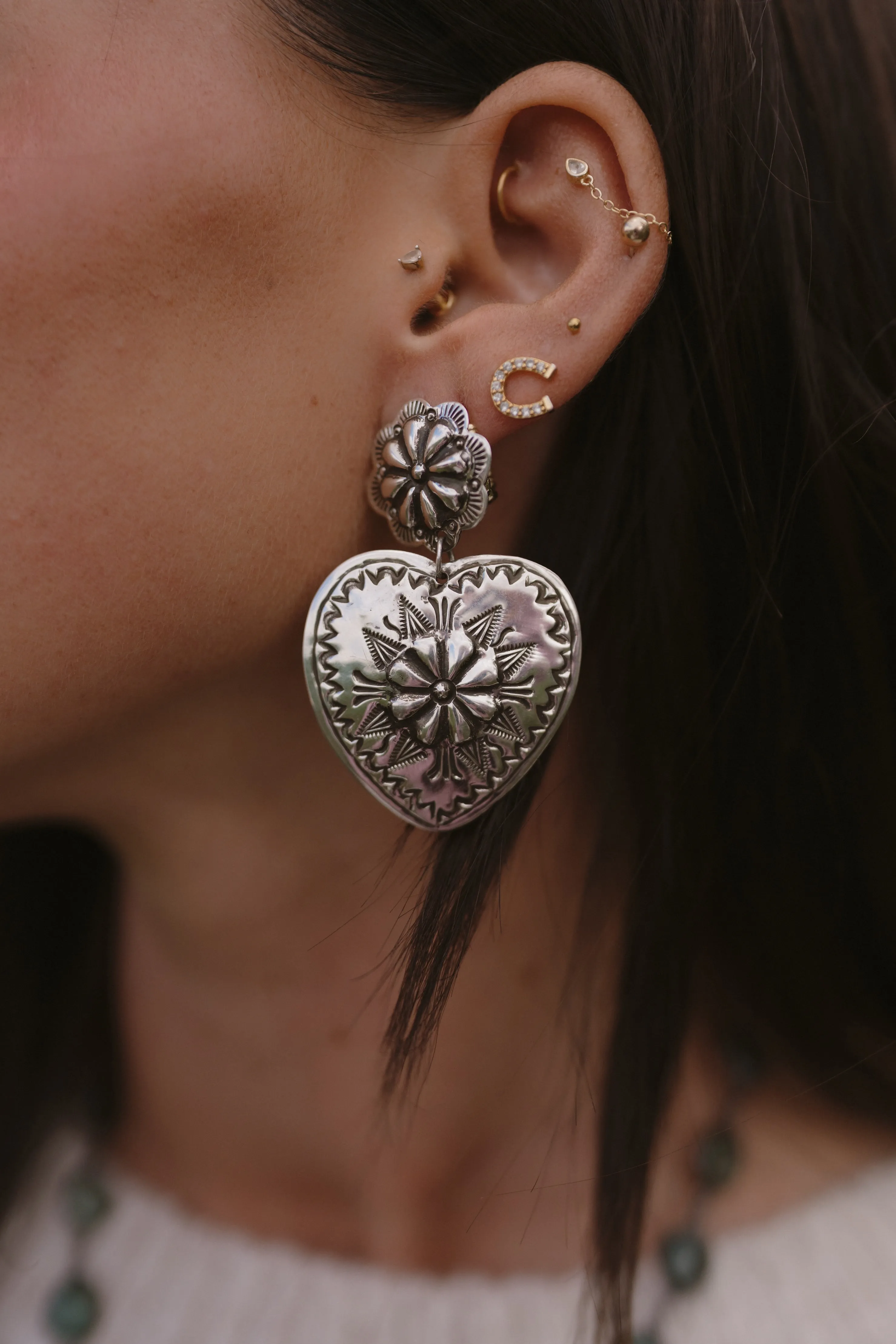 Cross Your Heart Earrings sold by Goldie Lew product image thumbnail 3