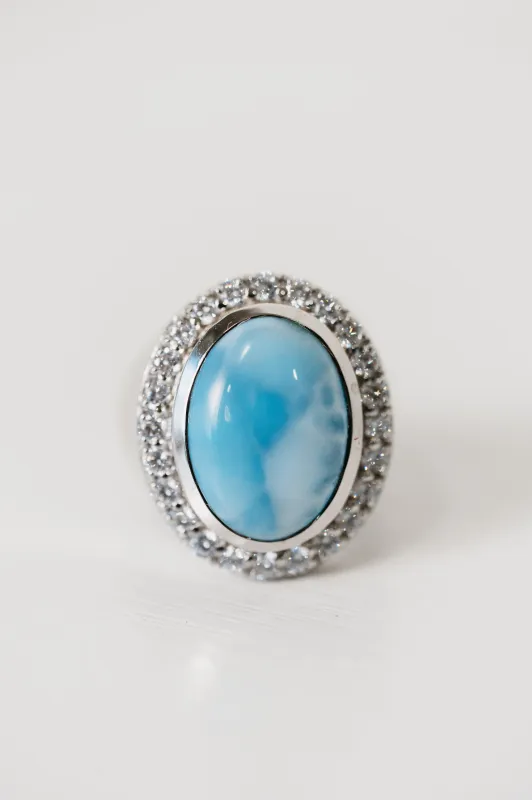Kamari Ring | Larimar sold by Goldie Lew