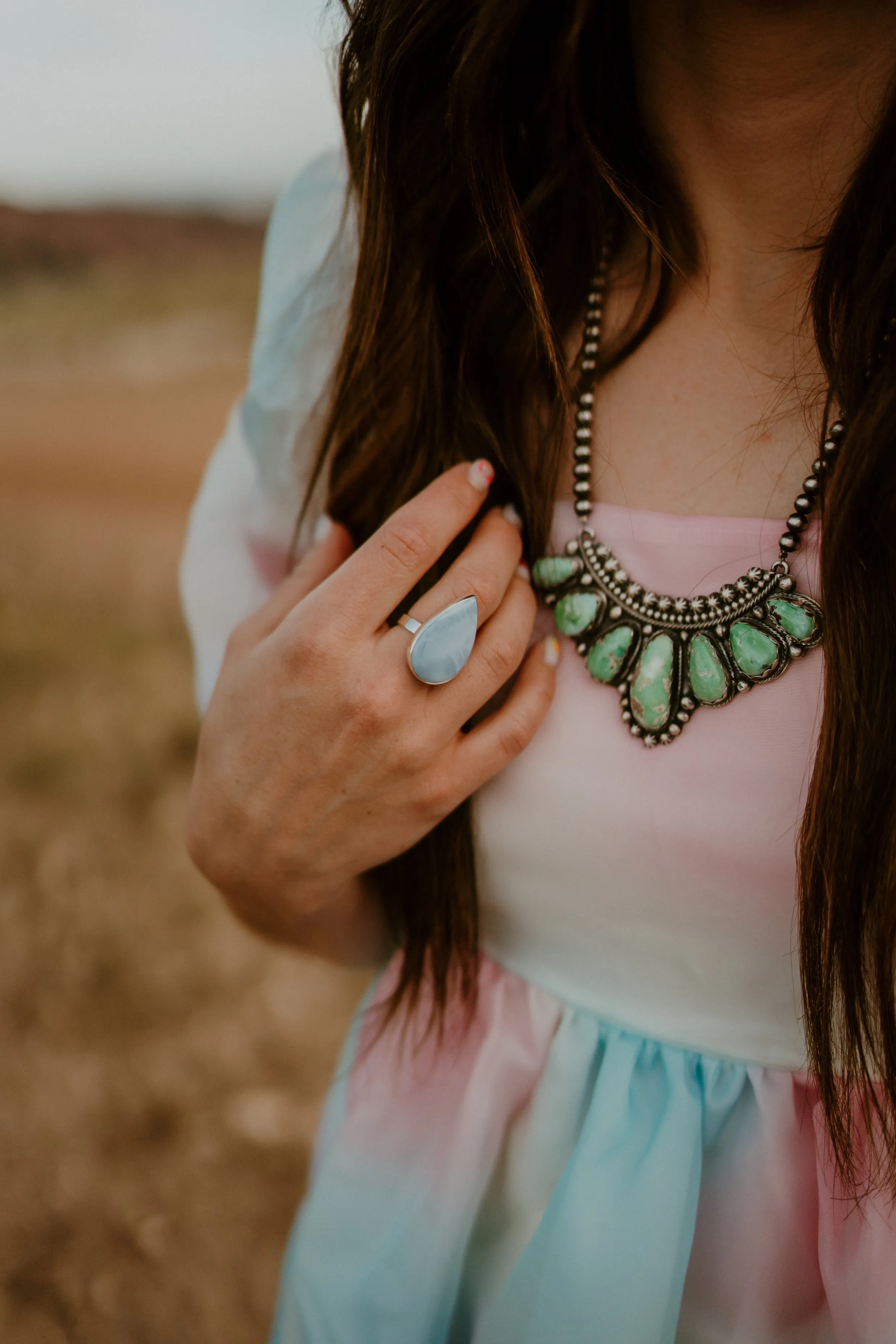 Janessa Ring | Blue Opal sold by Goldie Lew product image thumbnail 3