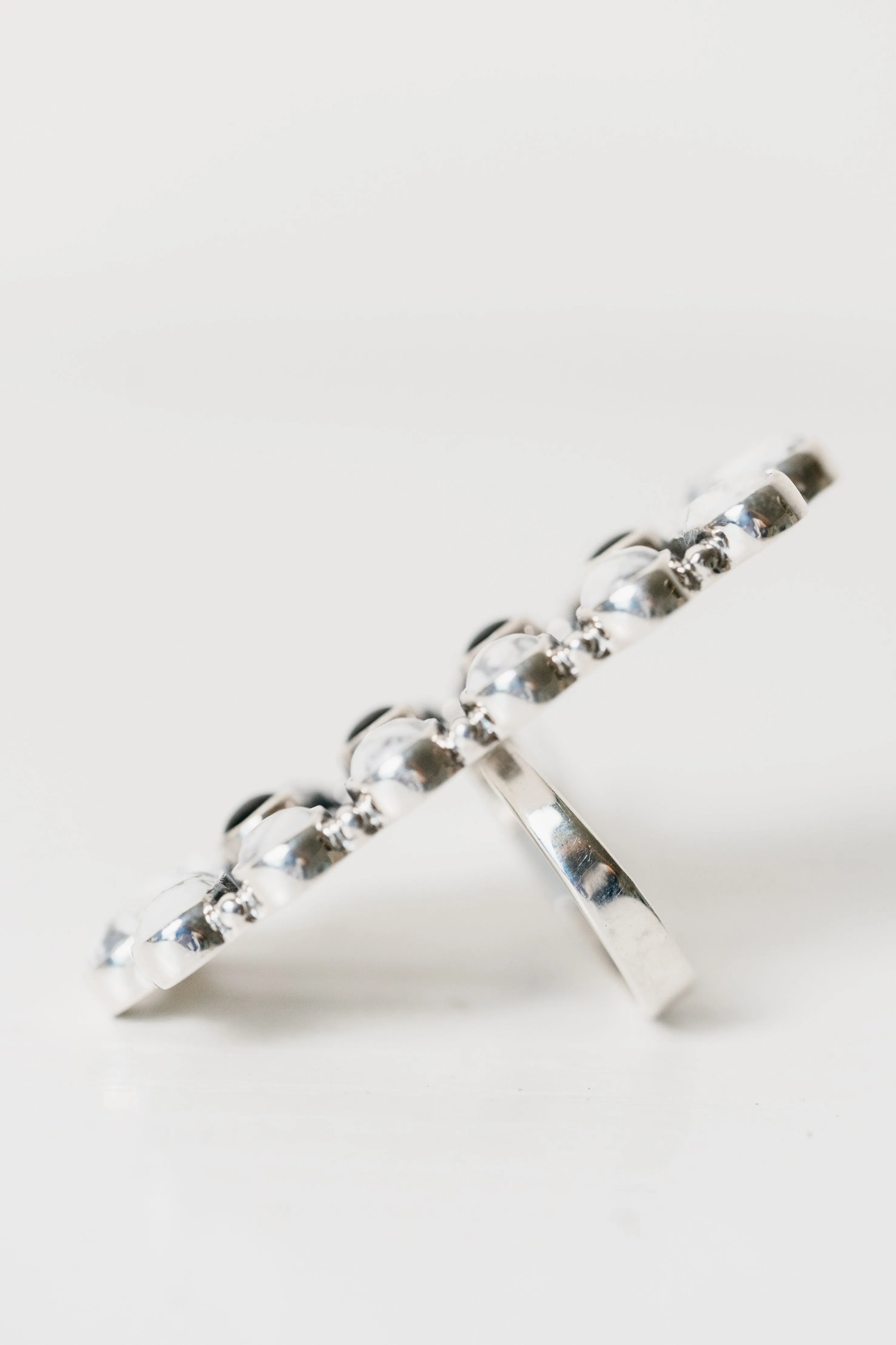 Seneca Ring | Howlite + Black Onyx sold by Goldie Lew product image thumbnail 4