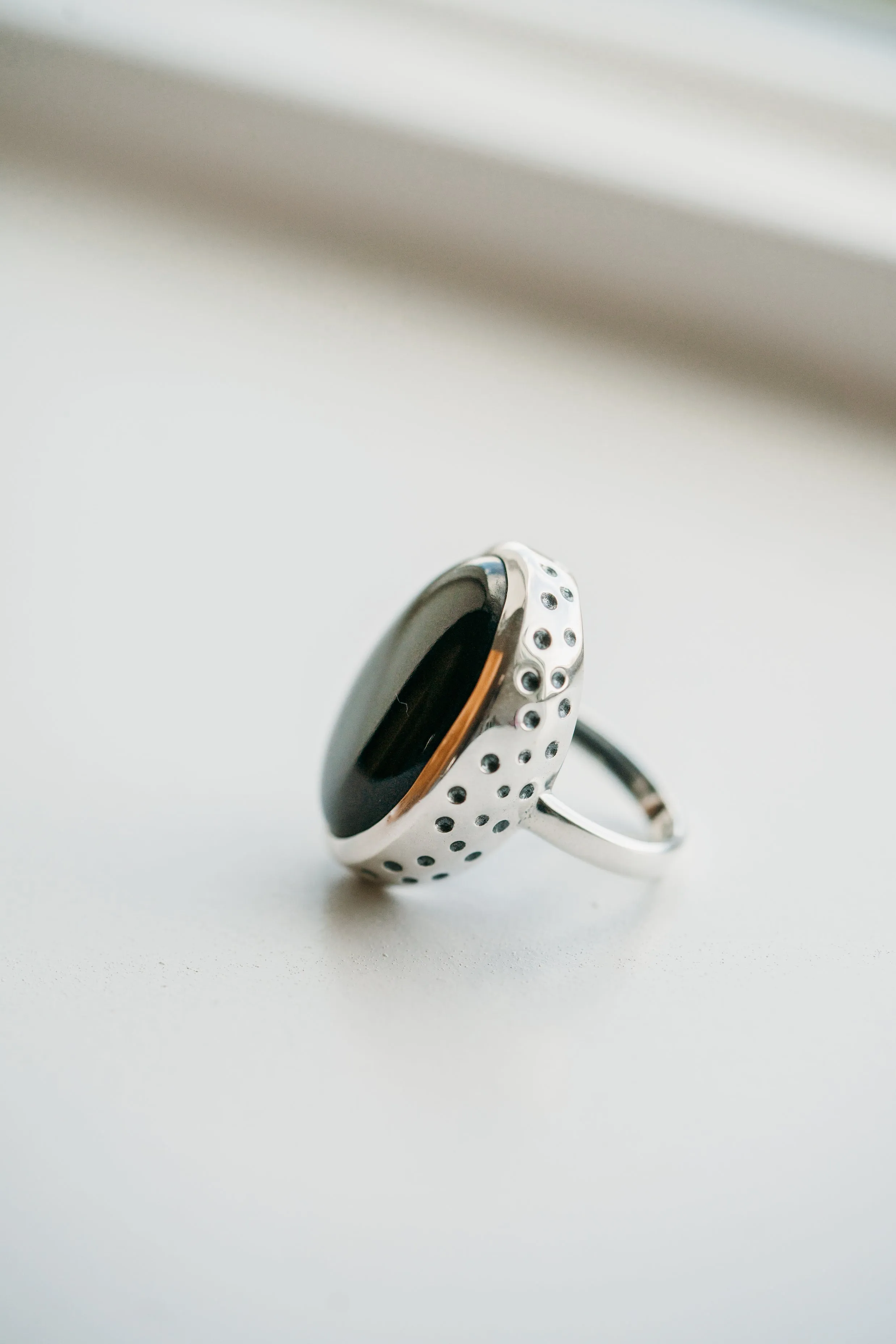 Rocky Ring | Black Onyx sold by Goldie Lew product image thumbnail 3