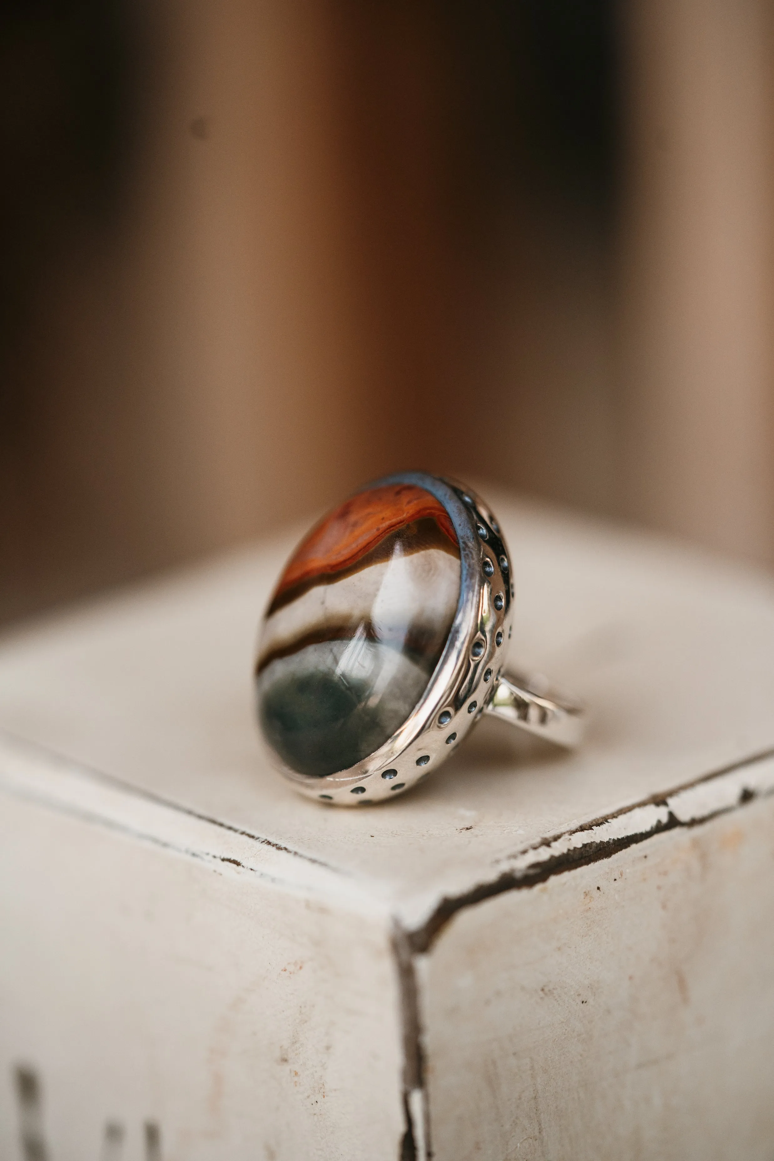 Rocky Ring | Polychrome Jasper sold by Goldie Lew product image thumbnail 2