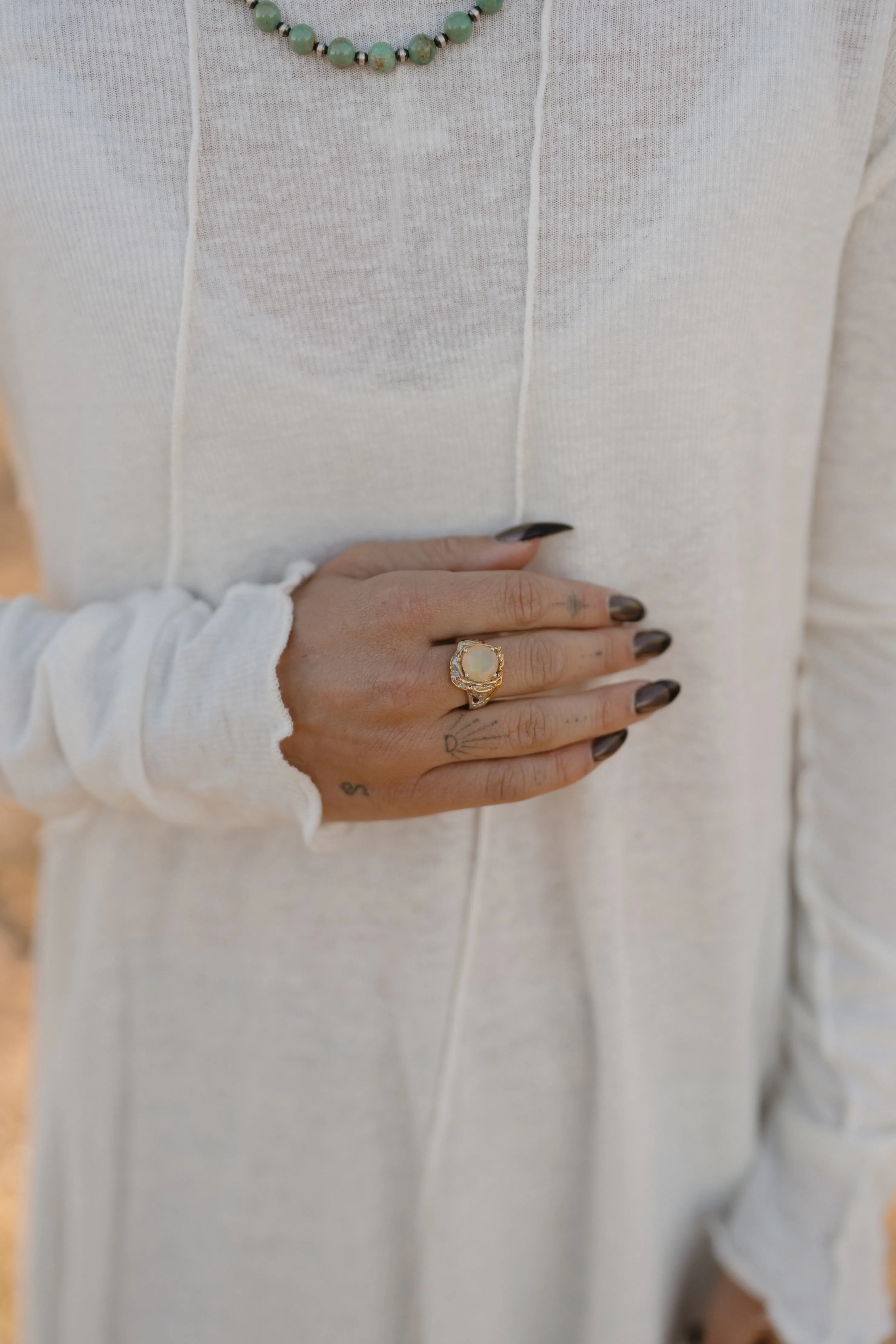 Pippa Ring | Ethiopian Opal sold by Goldie Lew product image thumbnail 4