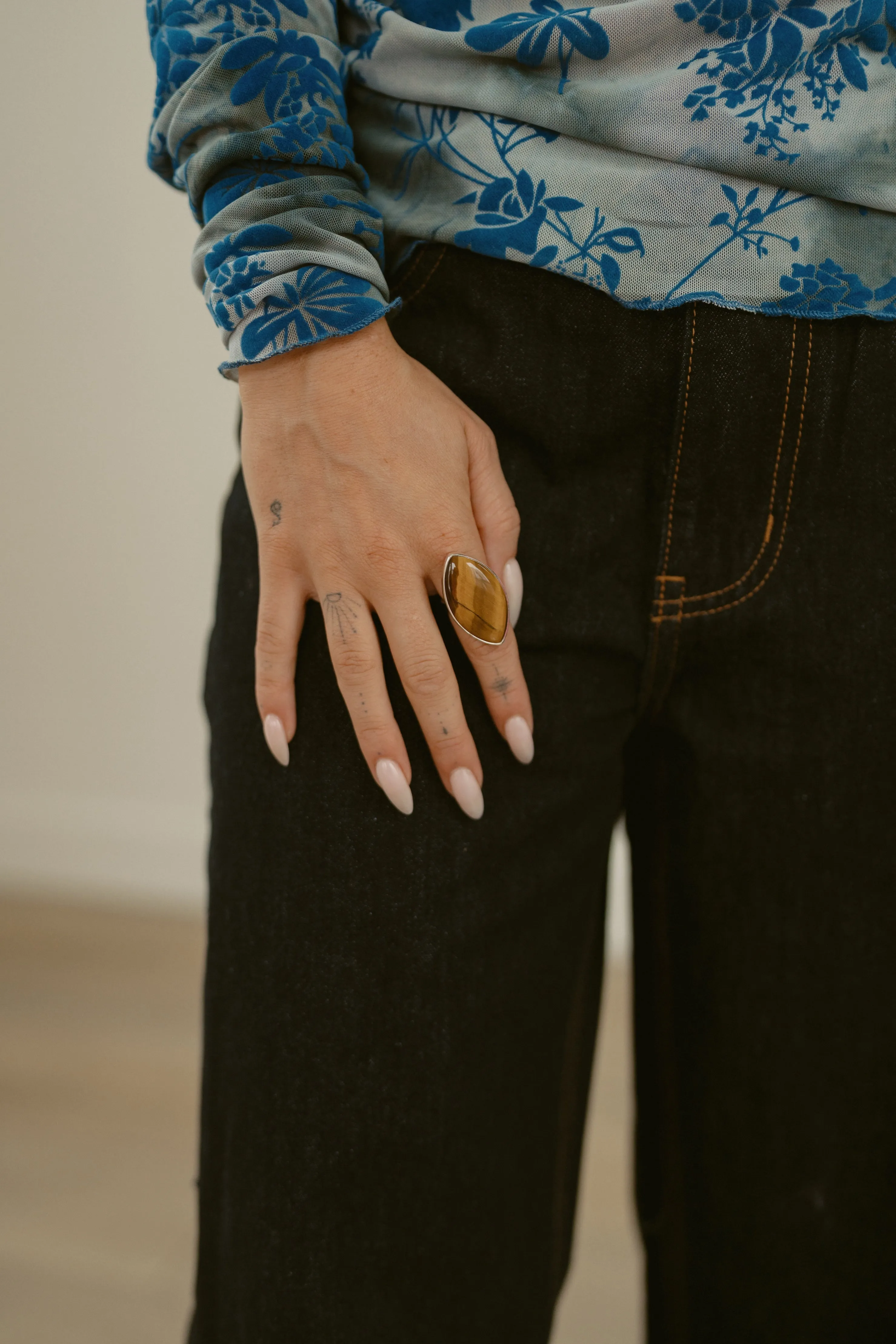 Gonzales Ring | Tiger's Eye sold by Goldie Lew product image thumbnail 2