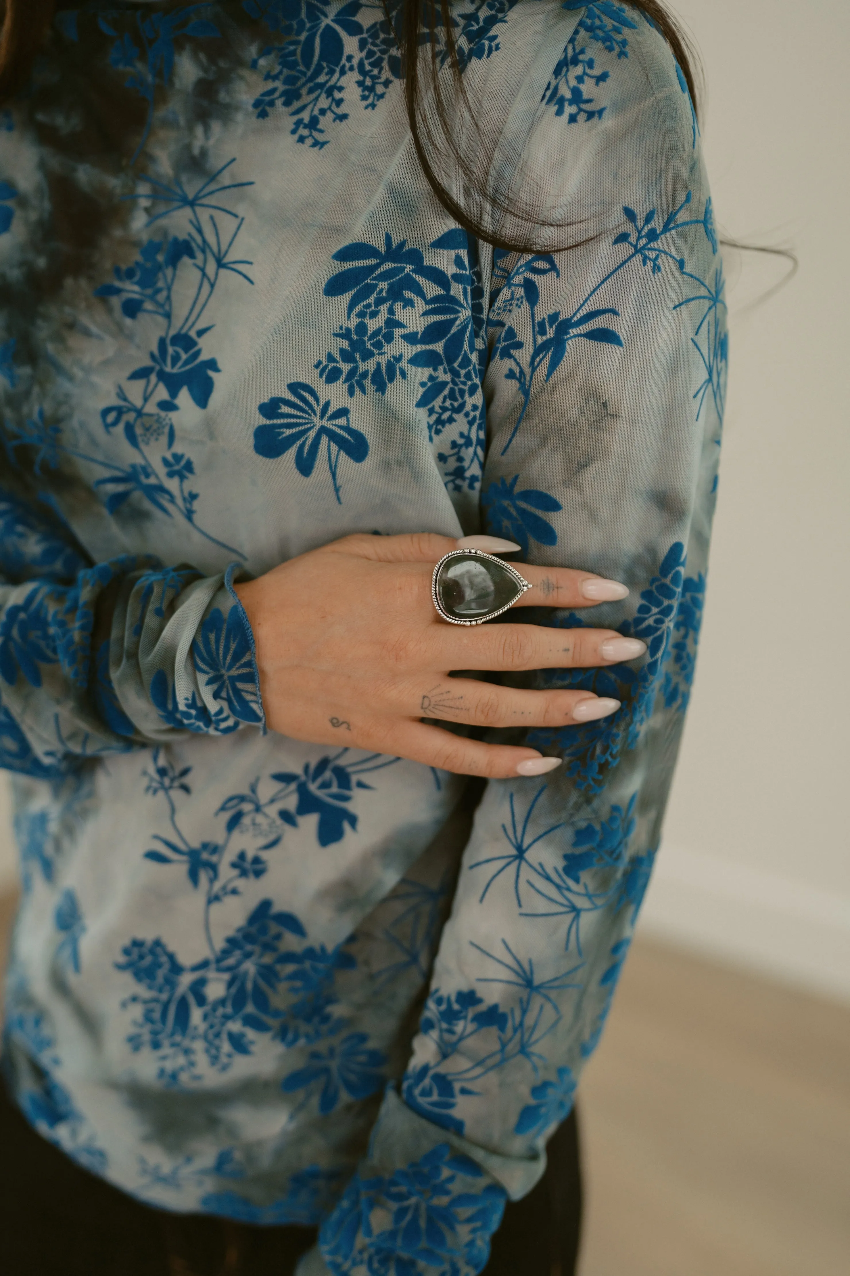 Andorra Ring | Moss Agate sold by Goldie Lew product image thumbnail 2