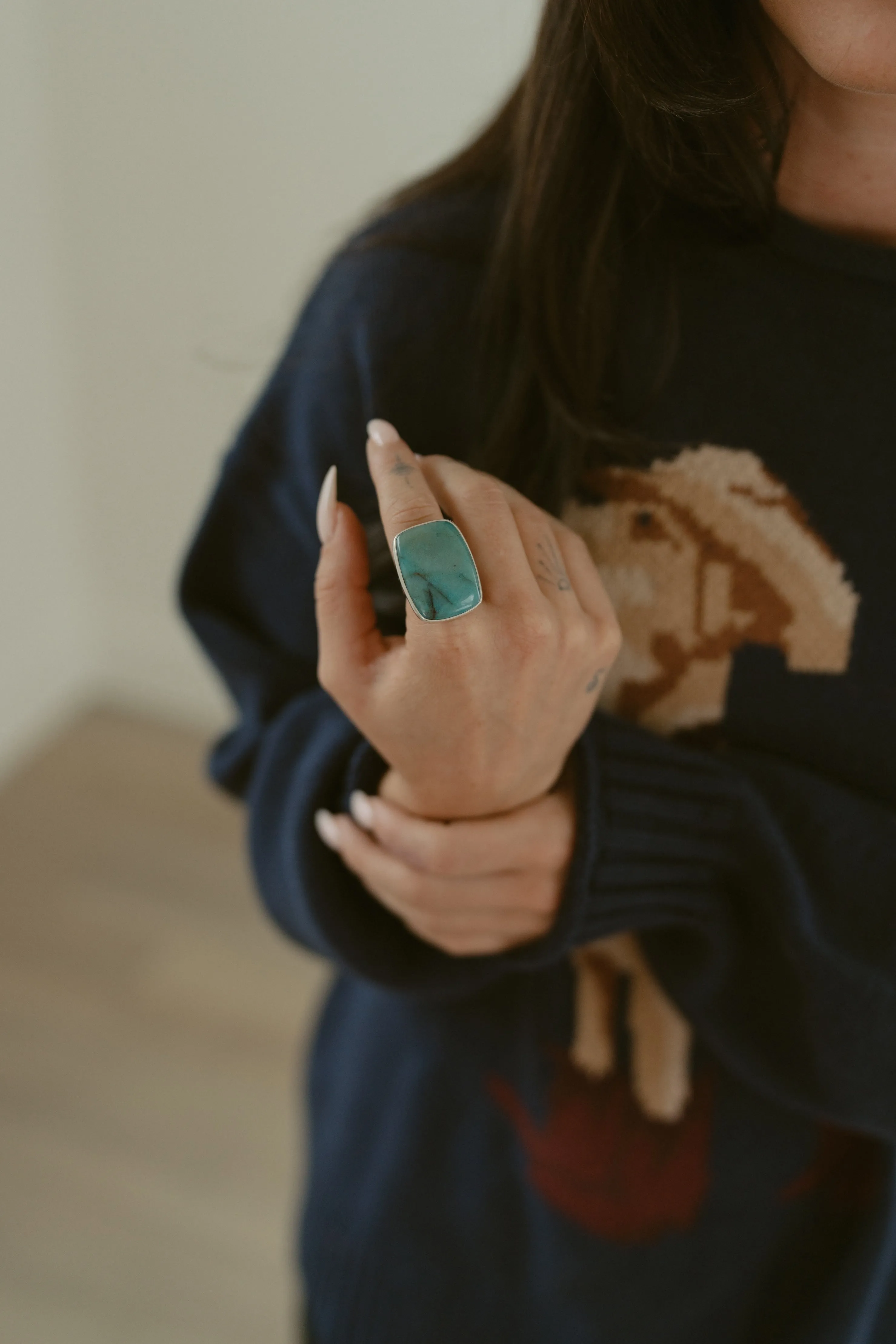 Rhode Ring | Arizona Chrysocolla sold by Goldie Lew product image thumbnail 2