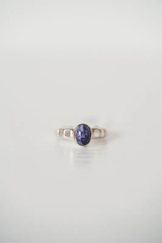 Xyla Ring | Purple Charoite sold by Goldie Lew