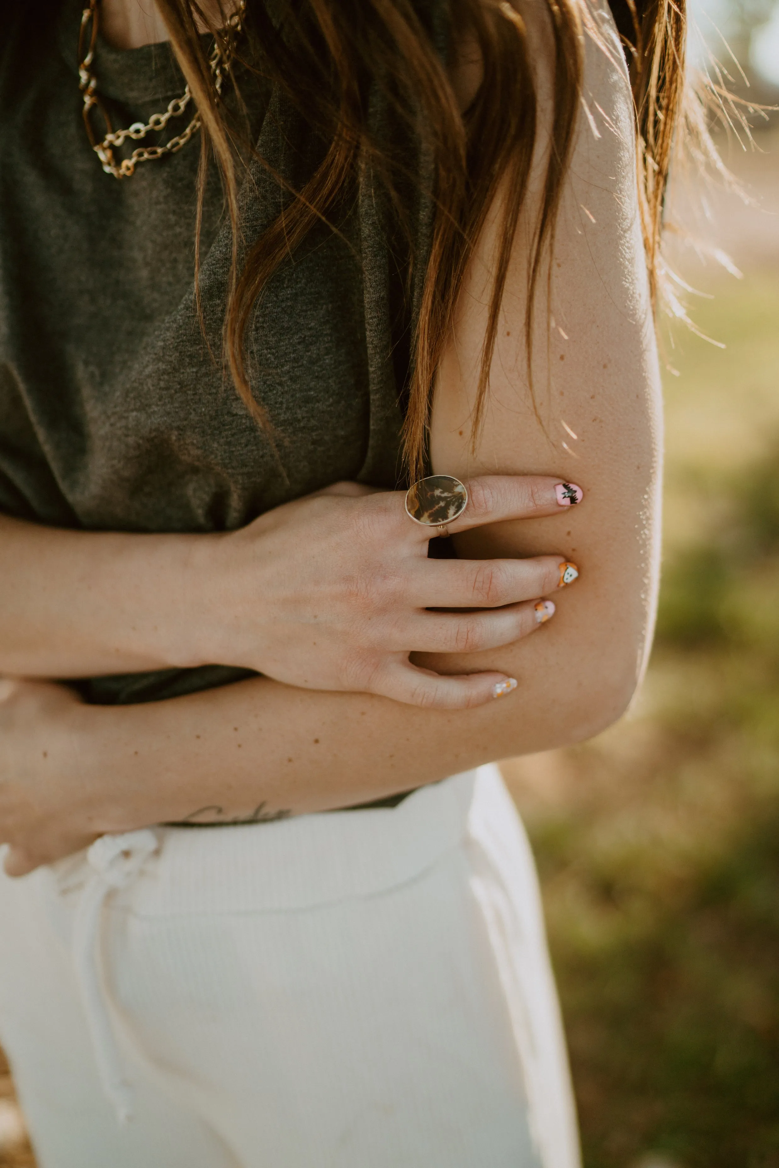 Kimber Ring | Small | Scenic Agate sold by Goldie Lew product image thumbnail 4
