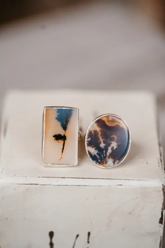 Kimber Ring | Small | Scenic Agate sold by Goldie Lew