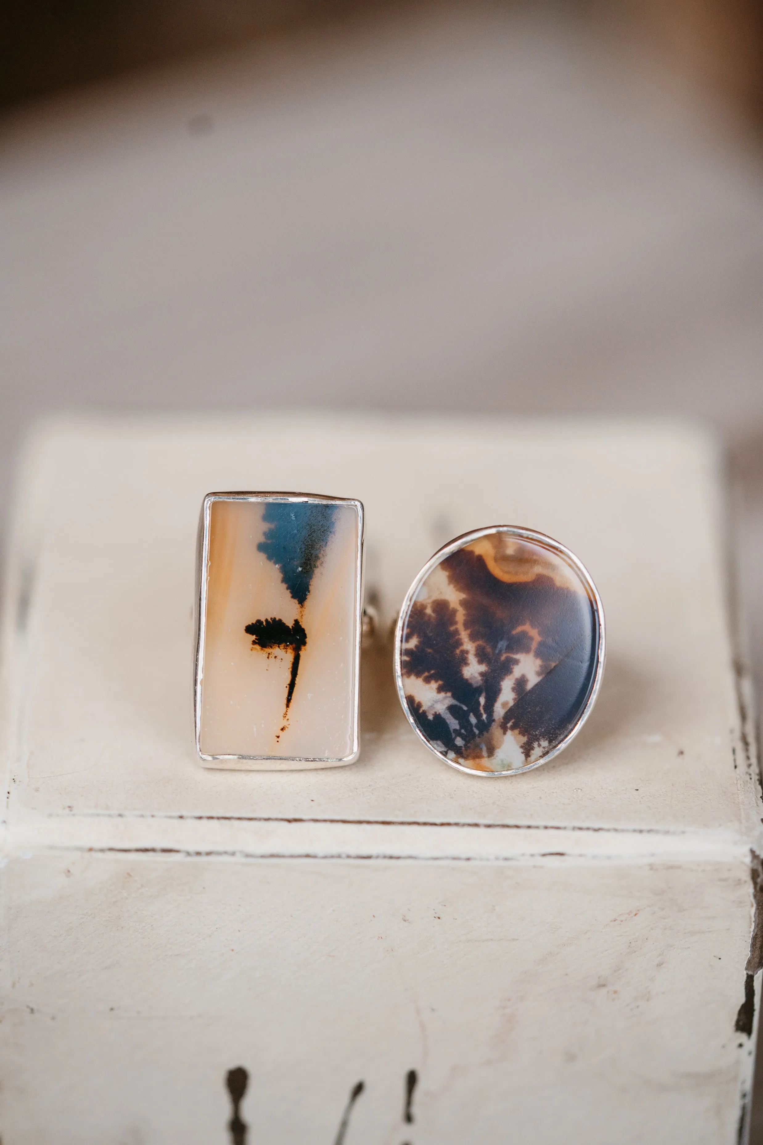 Kimber Ring | Small | Scenic Agate sold by Goldie Lew