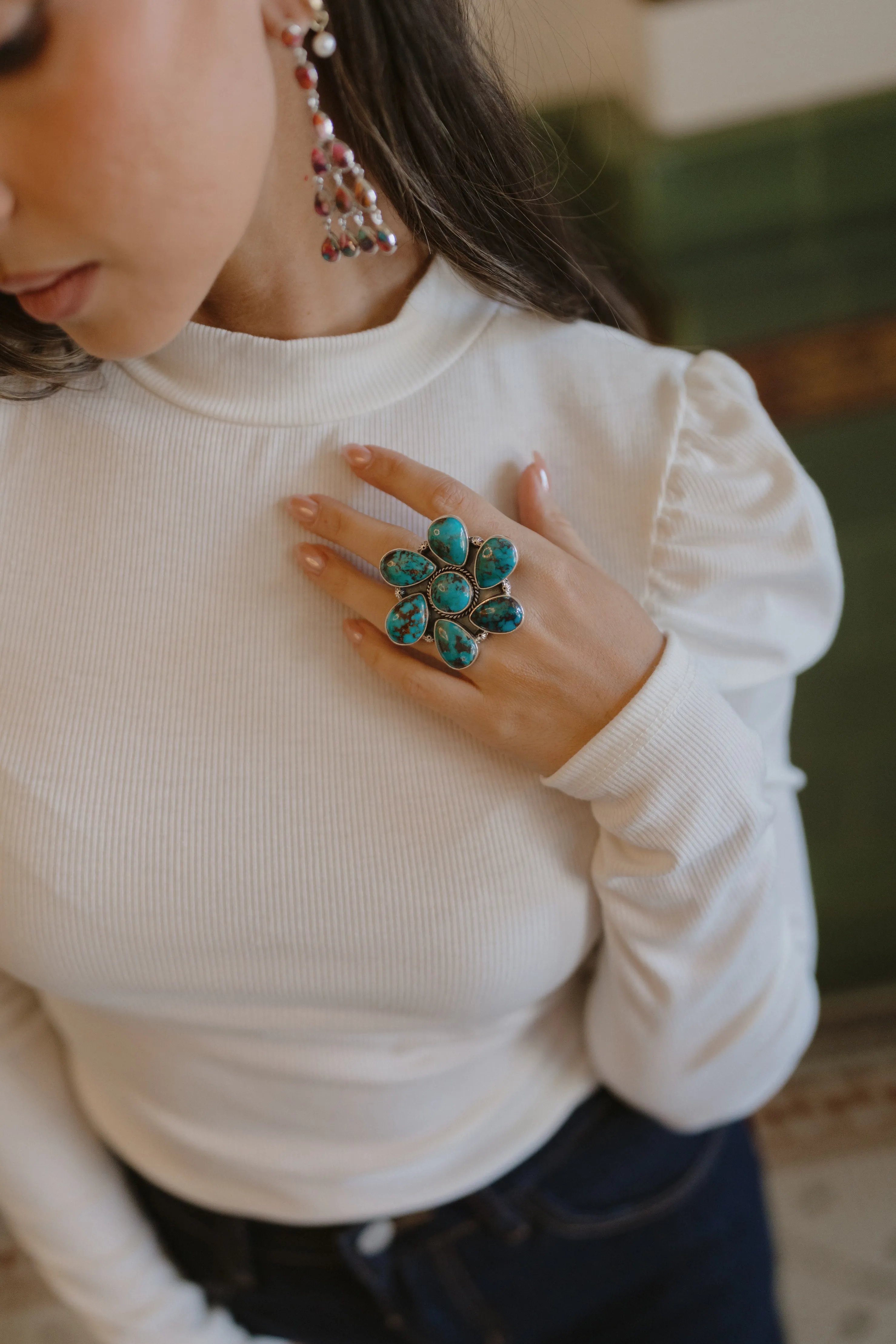 Indy Ring | Turquoise | #2 sold by Goldie Lew product image thumbnail 2