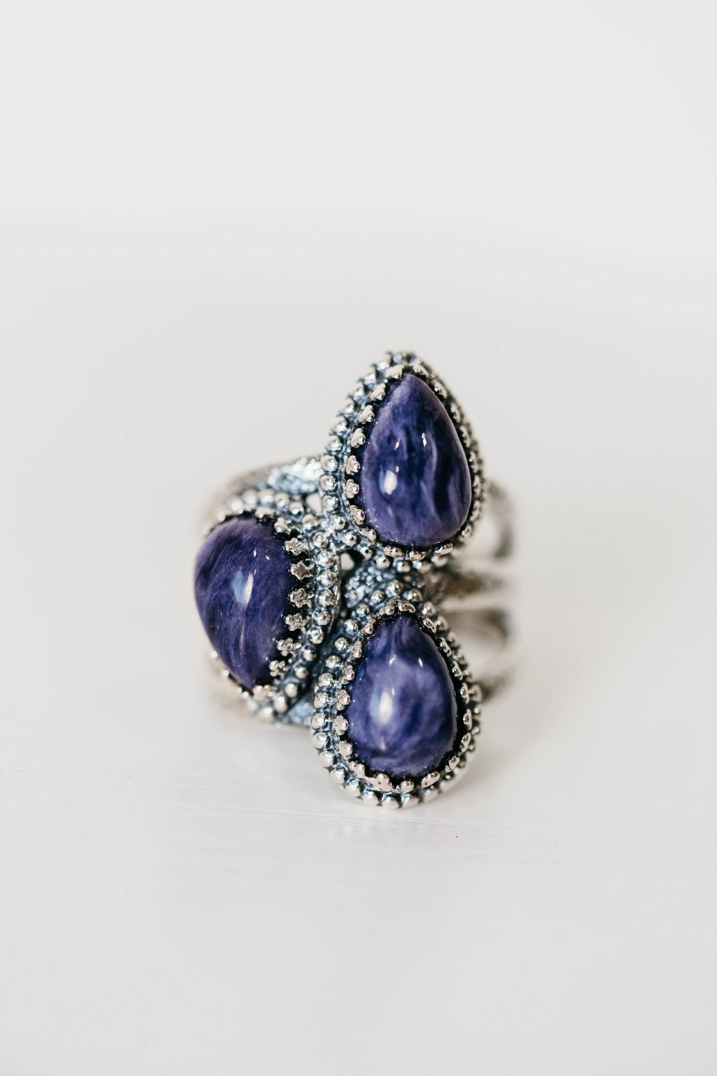 Orleans Ring | Purple Charoite sold by Goldie Lew