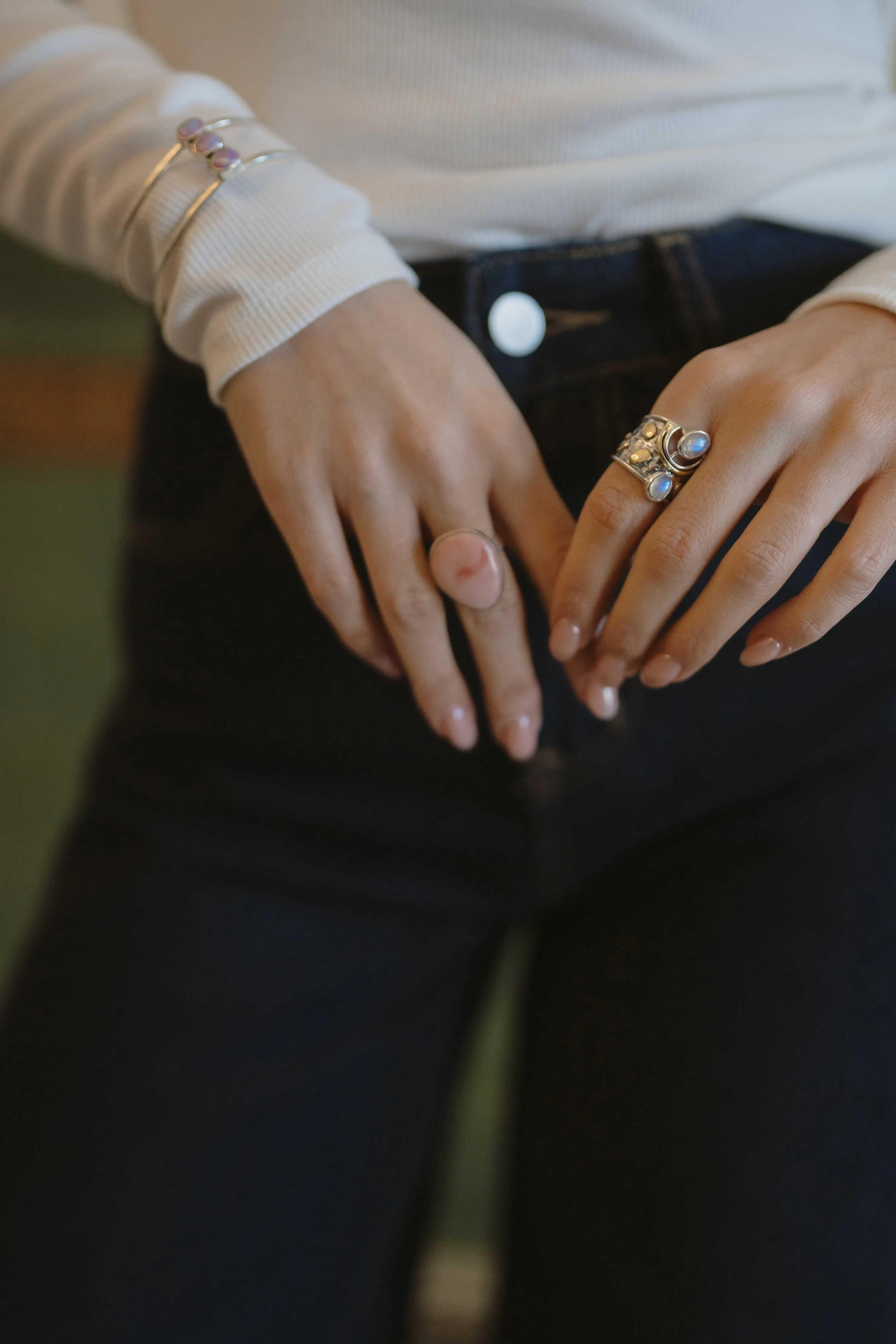 Amor Ring | Pink Opal sold by Goldie Lew product image thumbnail 2