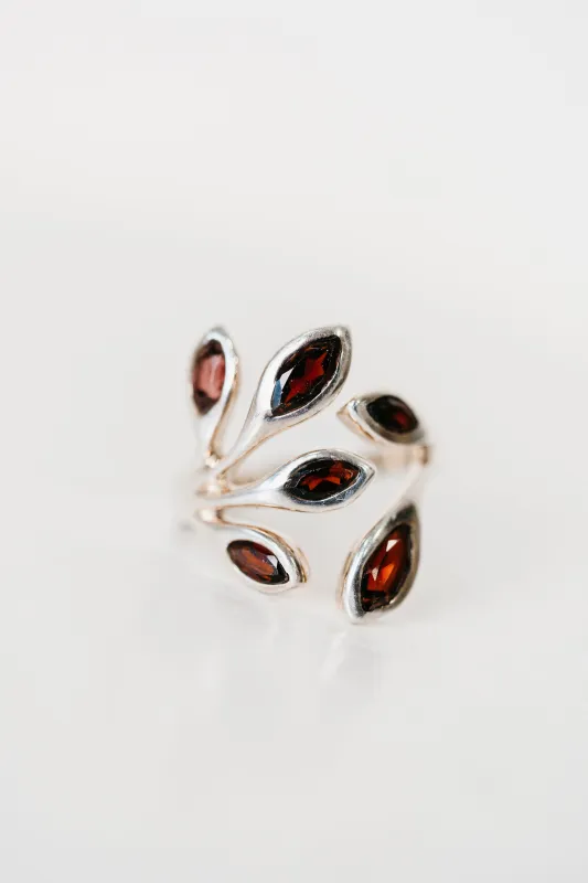 Blythe Ring | Red Garnet sold by Goldie Lew