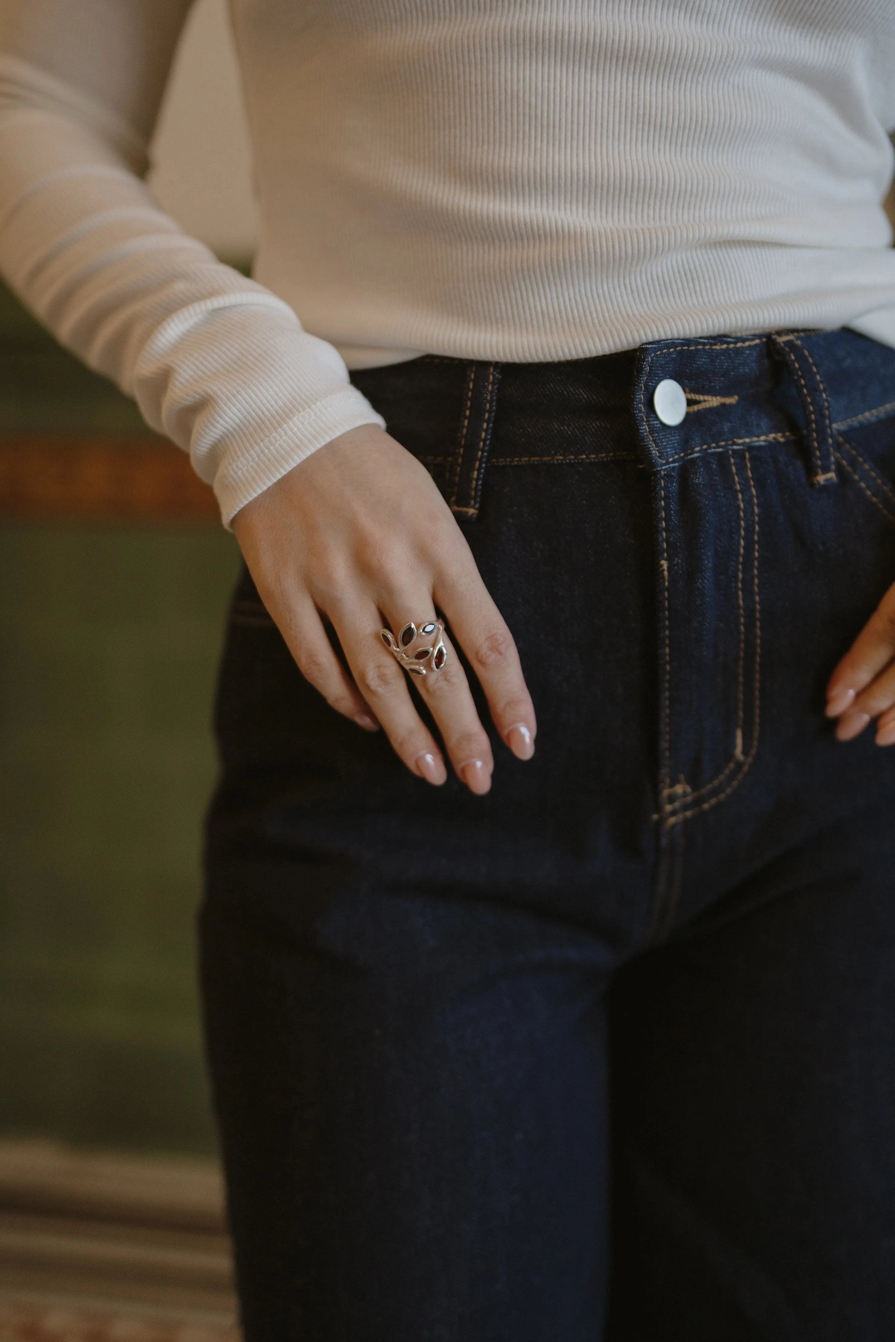 Blythe Ring | Red Garnet sold by Goldie Lew product image thumbnail 2