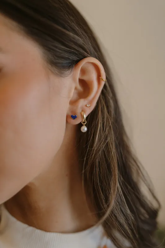 Opal Heart Studs sold by Goldie Lew