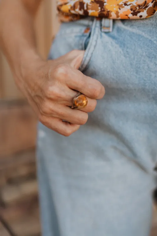 Hensley Ring | Gold Citrine sold by Goldie Lew