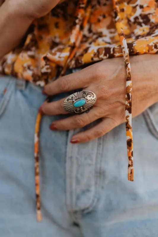 Houston Ring | Turquoise sold by Goldie Lew