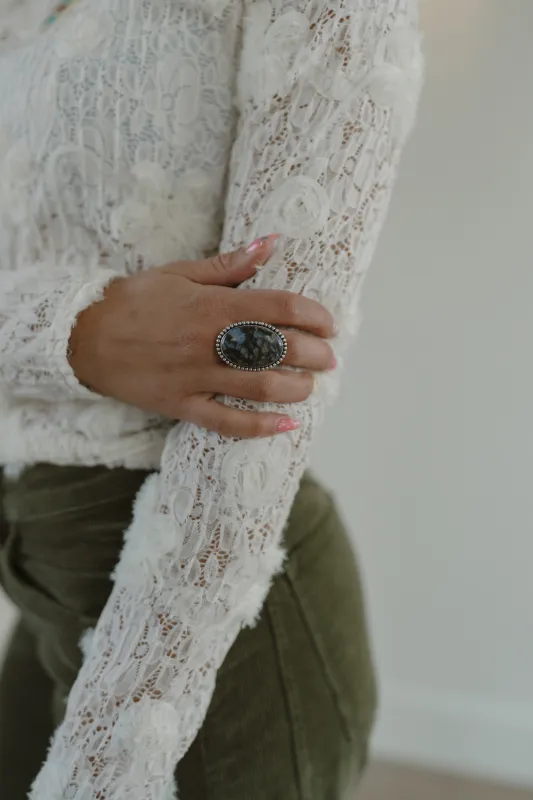 Betsy Ring | Quartz Jasper sold by Goldie Lew