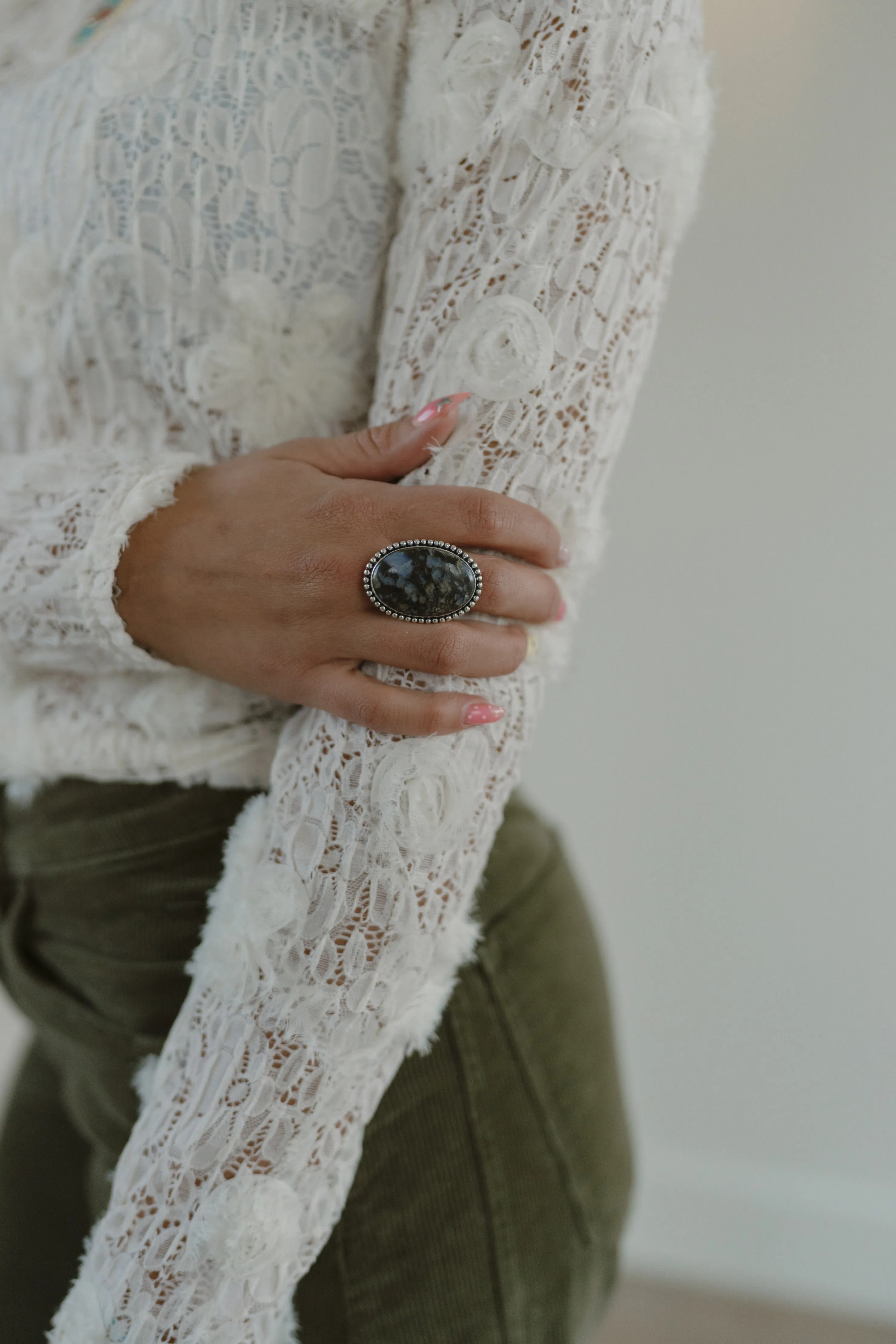 Betsy Ring | Quartz Jasper sold by Goldie Lew