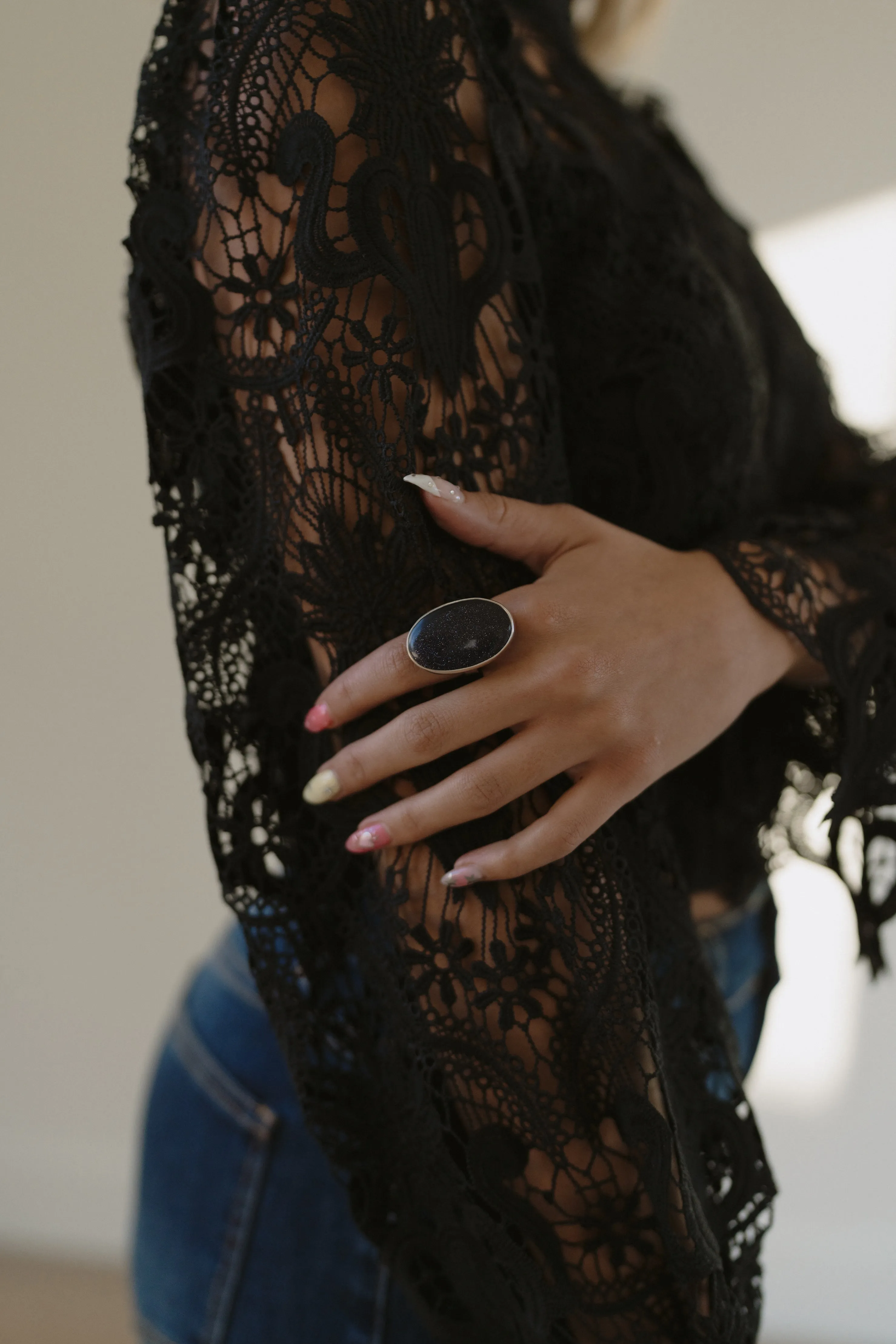 Luminous Ring | Blue Sun Sitara sold by Goldie Lew