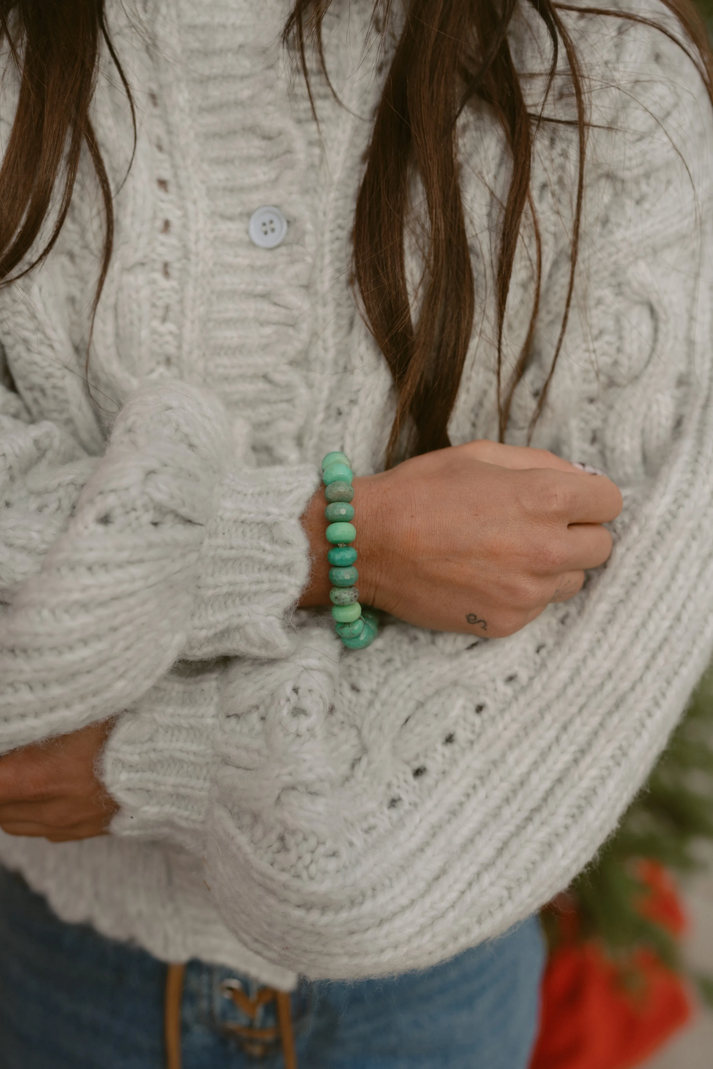 Green Chrysoprase Bracelet sold by Goldie Lew