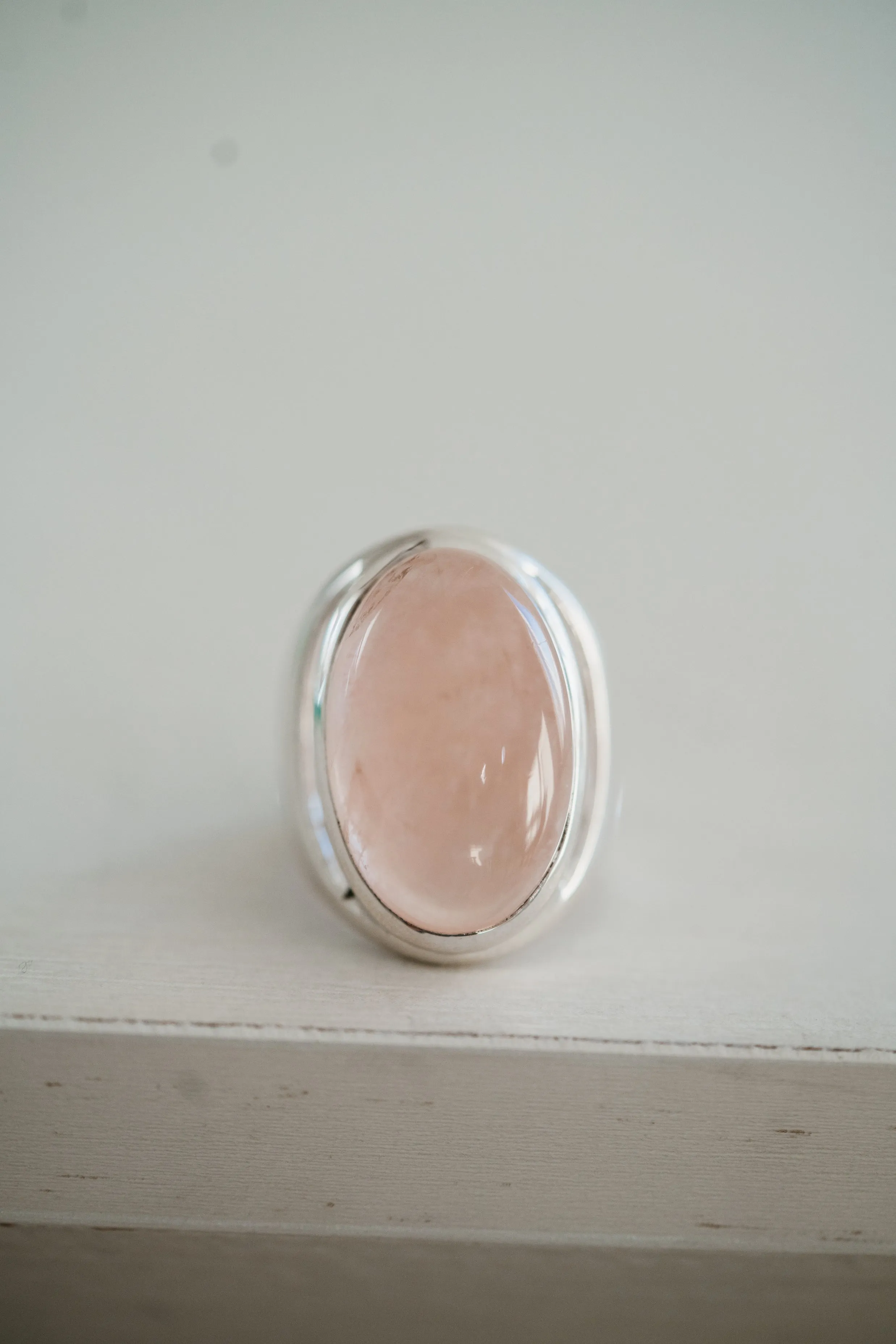 Rome Ring | Rose Quartz sold by Goldie Lew