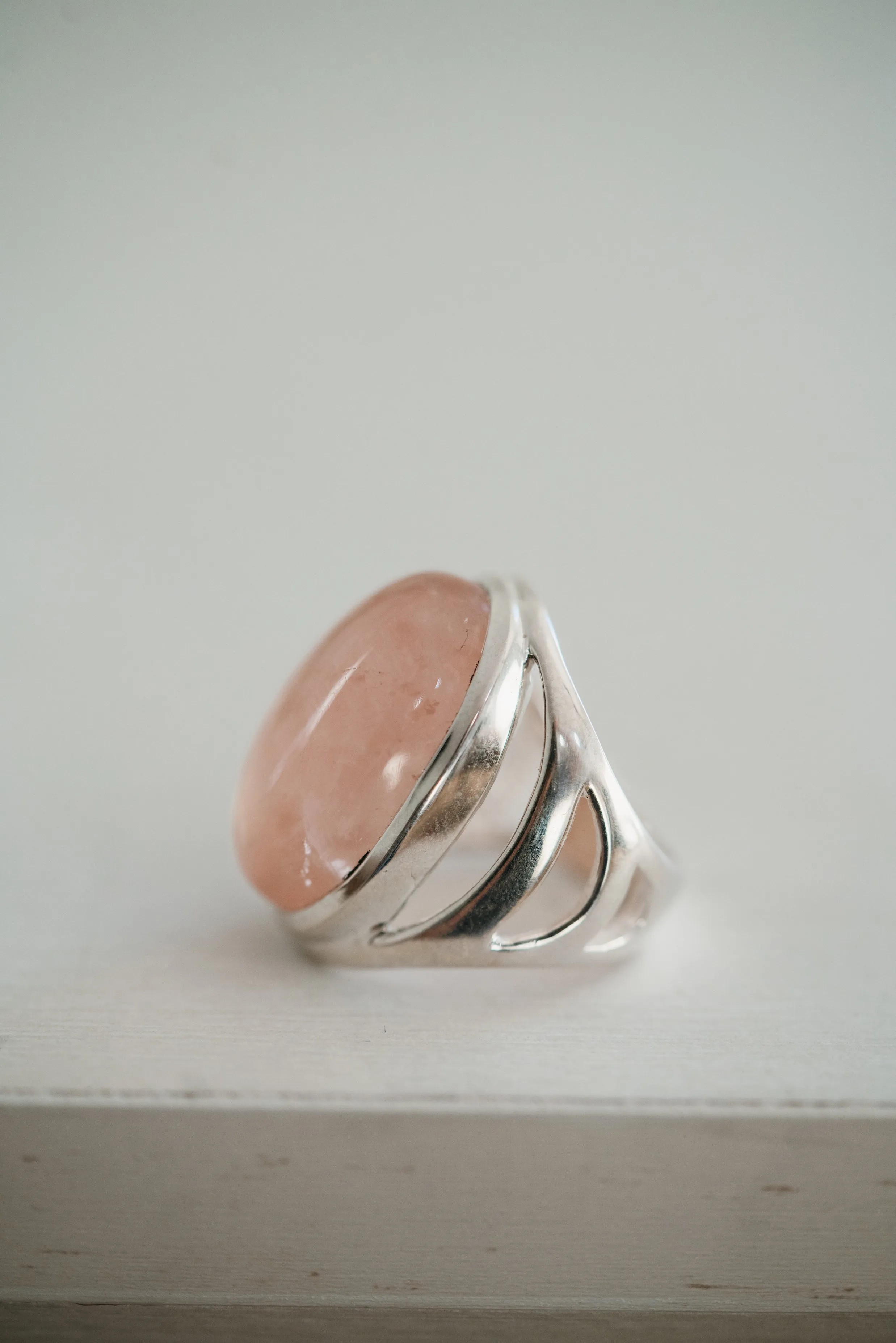 Rome Ring | Rose Quartz sold by Goldie Lew product image thumbnail 2