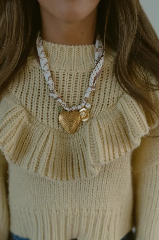 Honey Heart Charm Necklace made by Goldie Lew