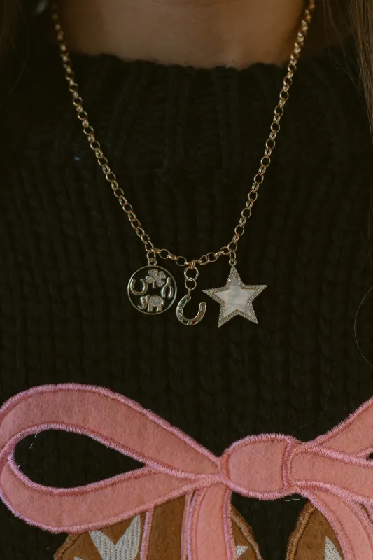 Golden Clover Necklace made by Goldie Lew