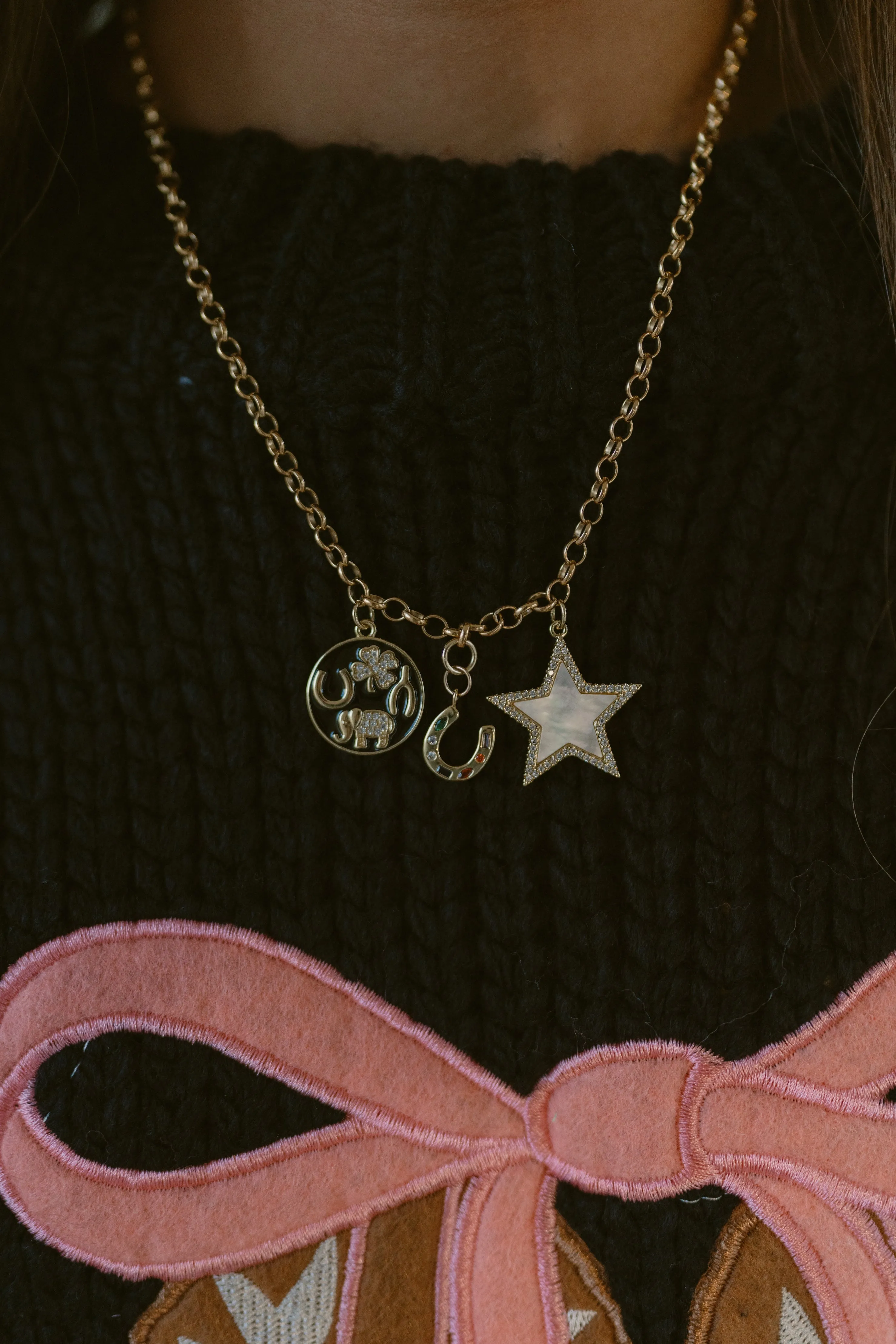 Golden Clover Necklace sold by Goldie Lew