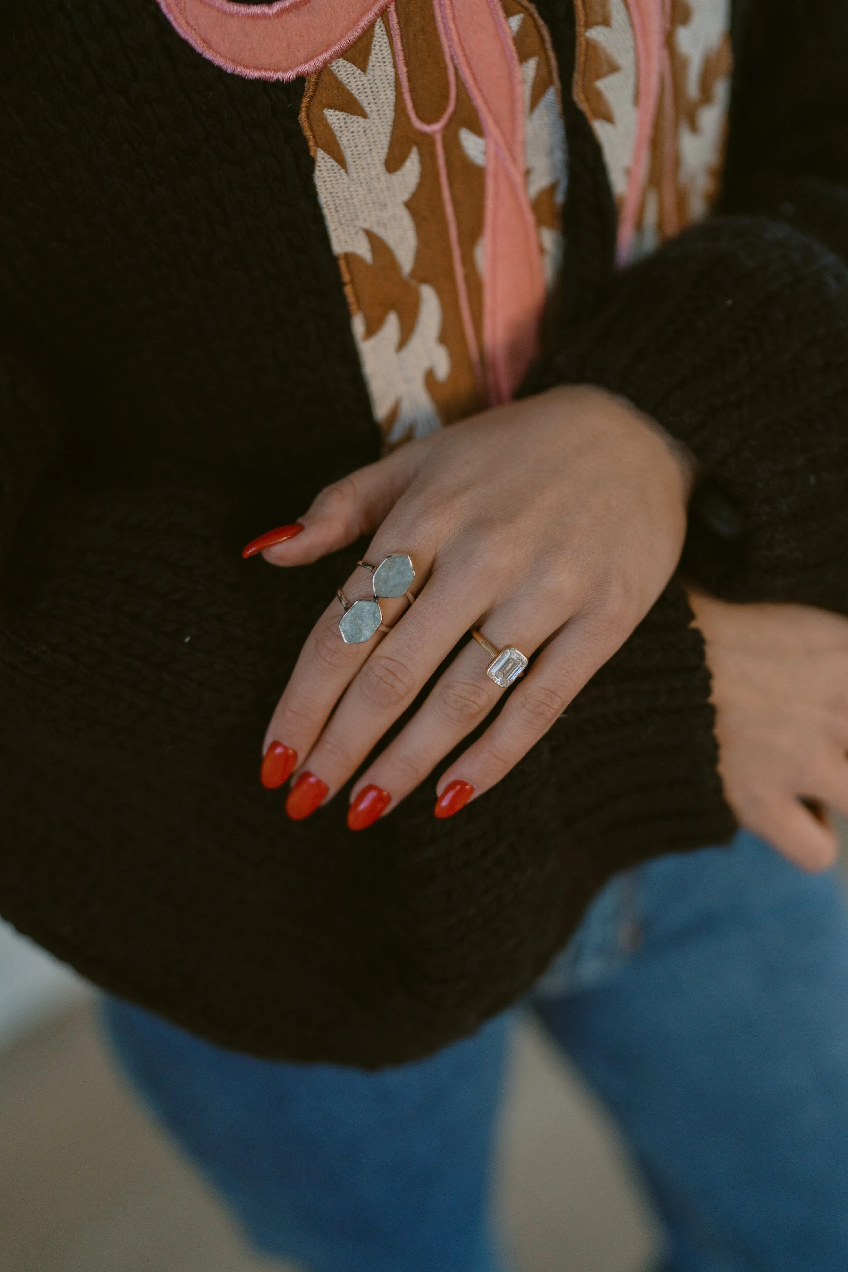 Vitamin Sea Ring | Aquamarine sold by Goldie Lew