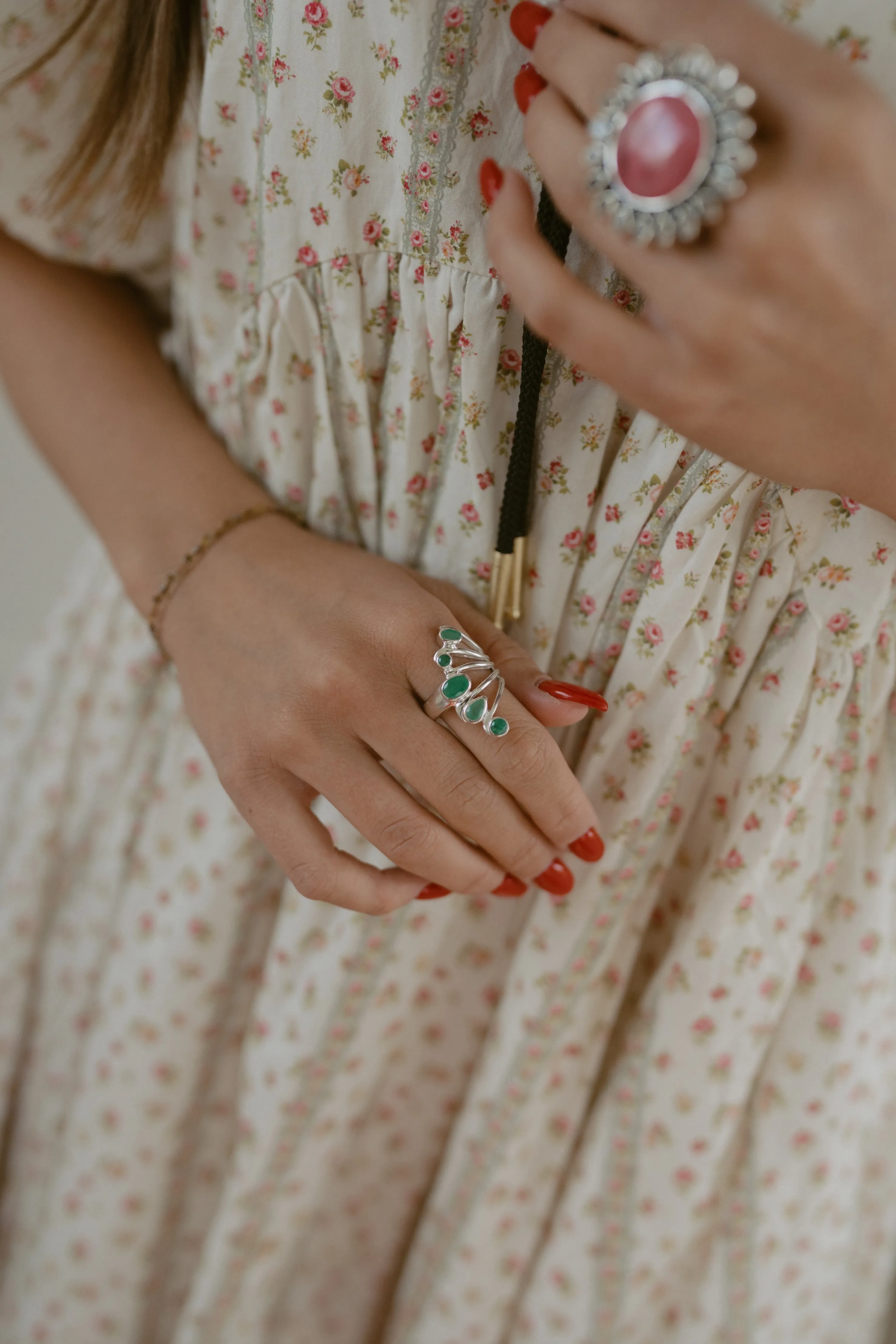 Beatrix Ring | Emerald sold by Goldie Lew product image thumbnail 2